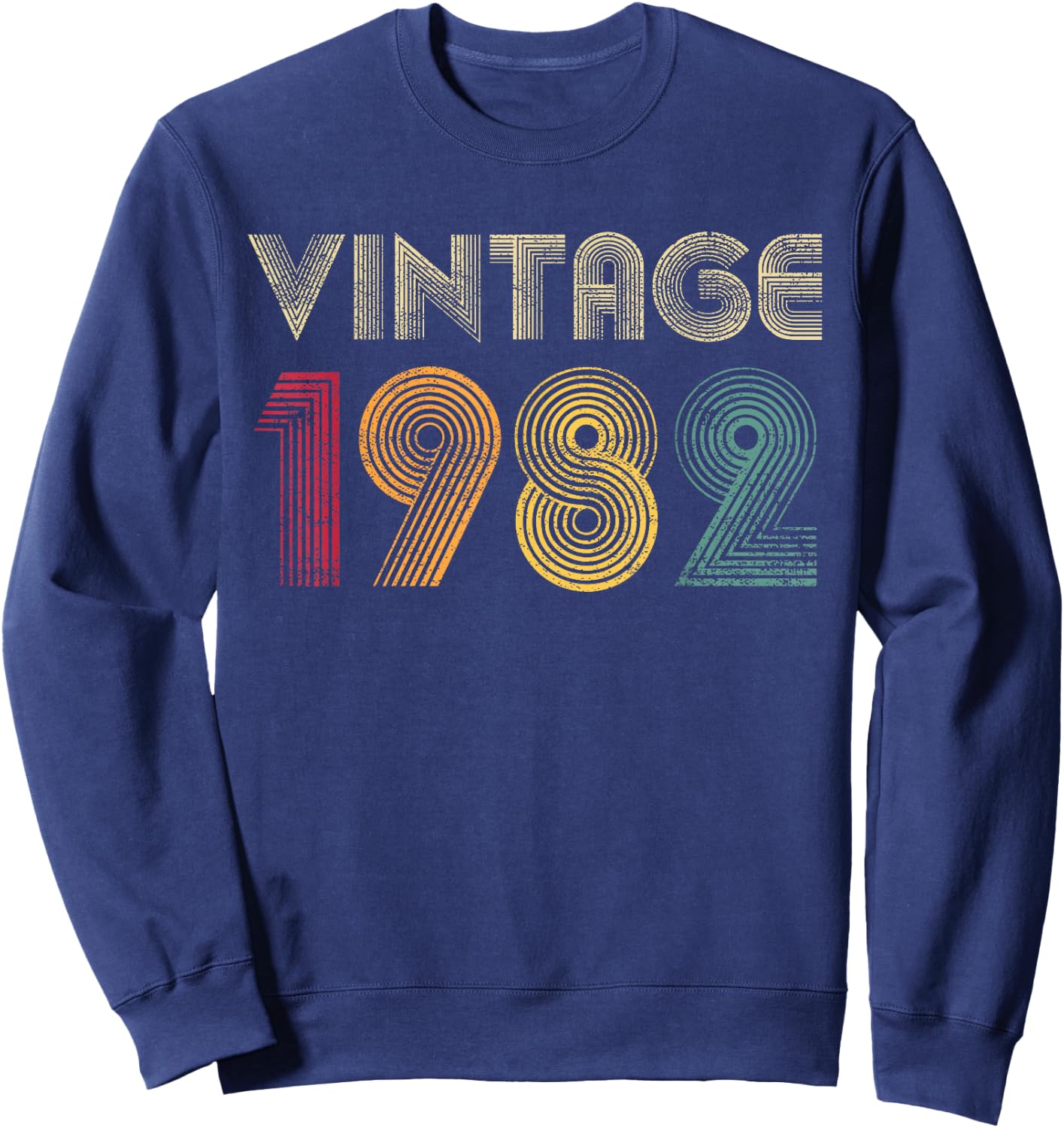 Vintage 1982 44th Birthday 44 Years Old Retro Men Women Sweatshirt - Sweatshirt | Navy