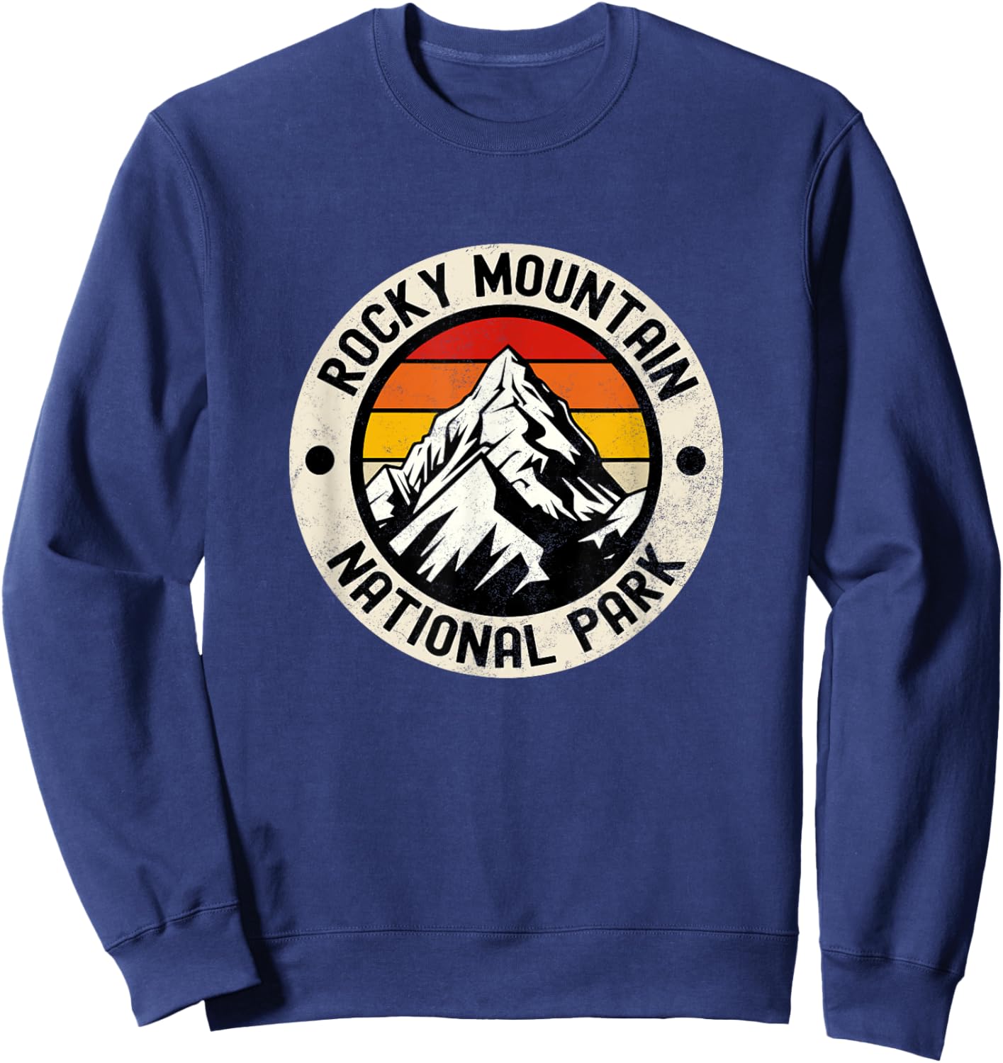 Vintage Rocky Mountain National Park Nature Lover Sweatshirt - Sweatshirt | Navy