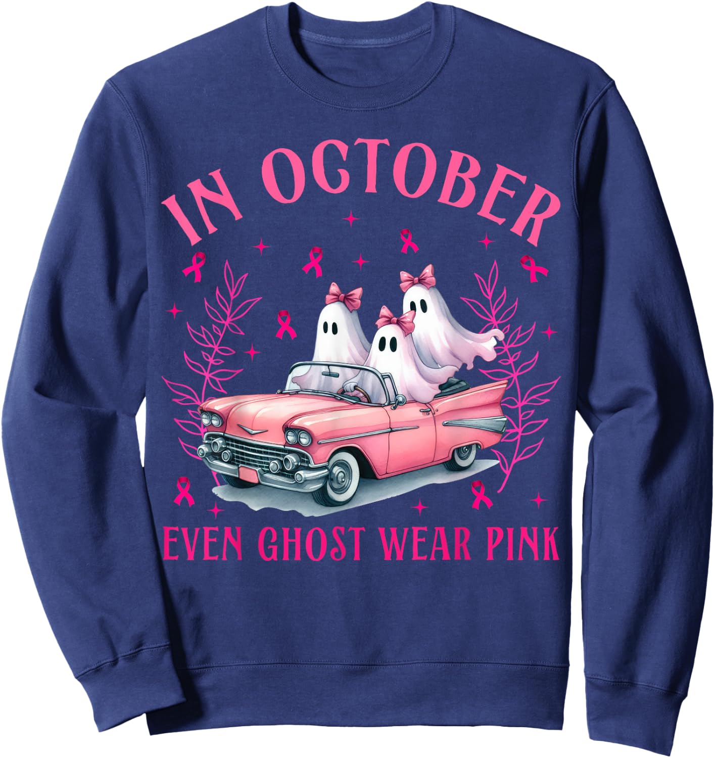 In October Even Ghost Wear Pink Sweatshirt - Sweatshirt | Navy