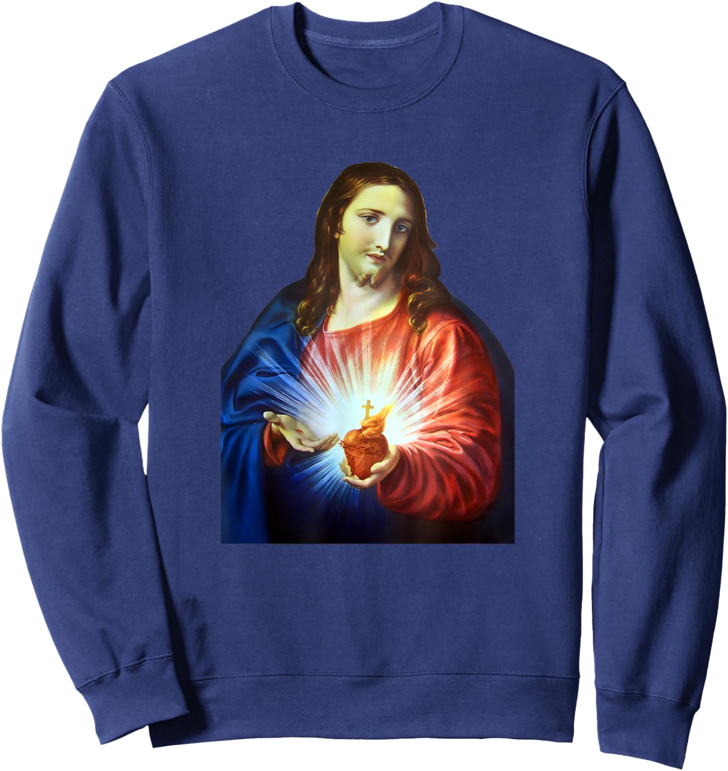 Most Sacred Heart of Jesus Sweatshirt - Sweatshirt | Navy