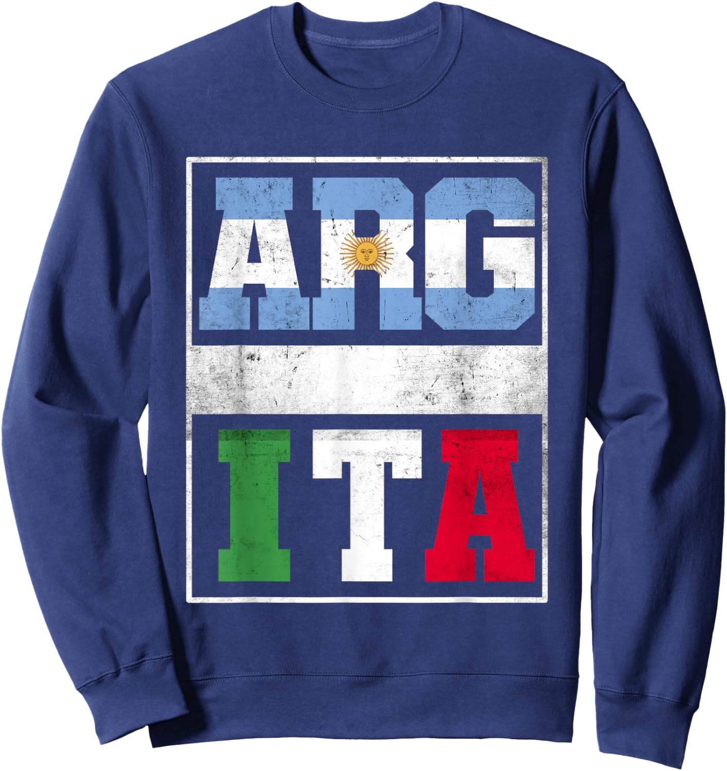 Argentina and Italy Mix Heritage Argentinian Italian Roots Sweatshirt - Sweatshirt | Navy