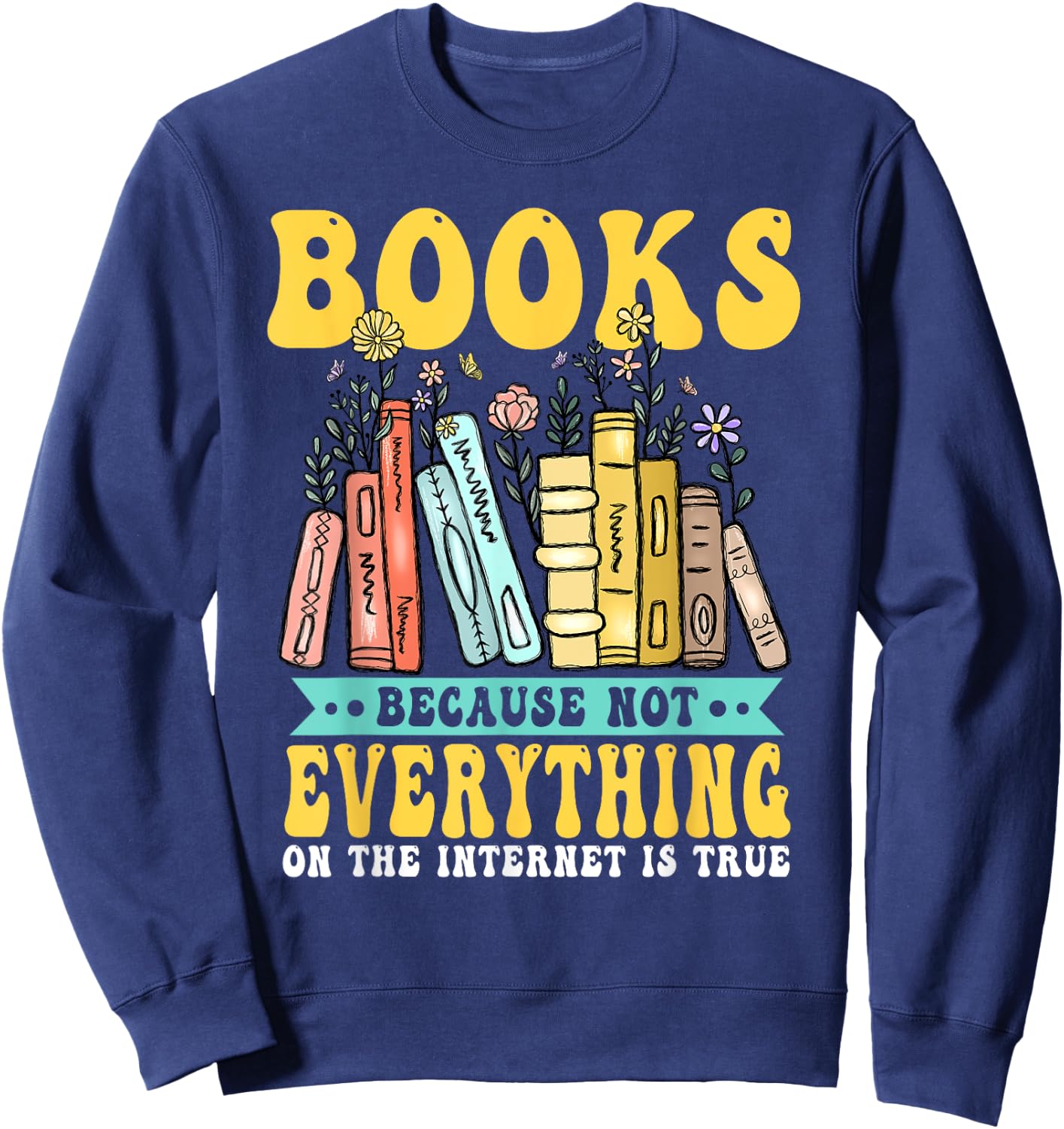 Bookshelf Library Bookworm Librarian Book Reading Sweatshirt - Sweatshirt | Navy
