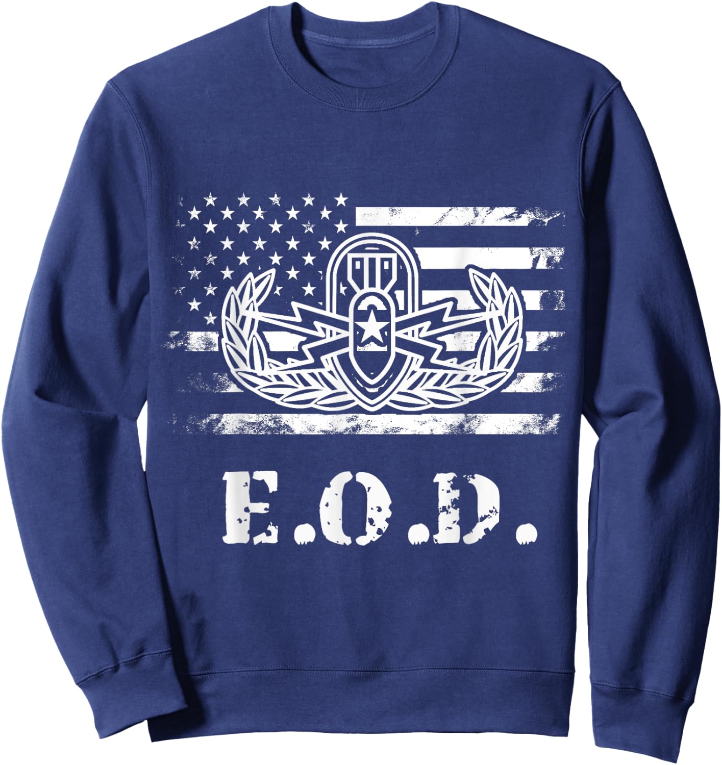Veterans Loadout US Army EOD Logo - Men's Black Classic Fit Short Sleeve - Small Sweatshirt - Sweatshirt | Navy