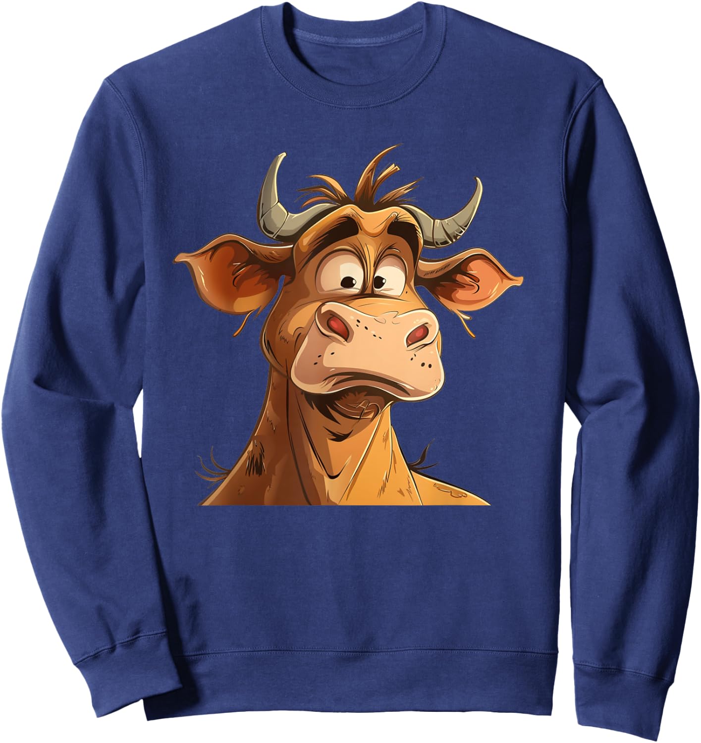 Fun looking Cattle Costume for Bullocks Lovers Sweatshirt - Sweatshirt | Navy