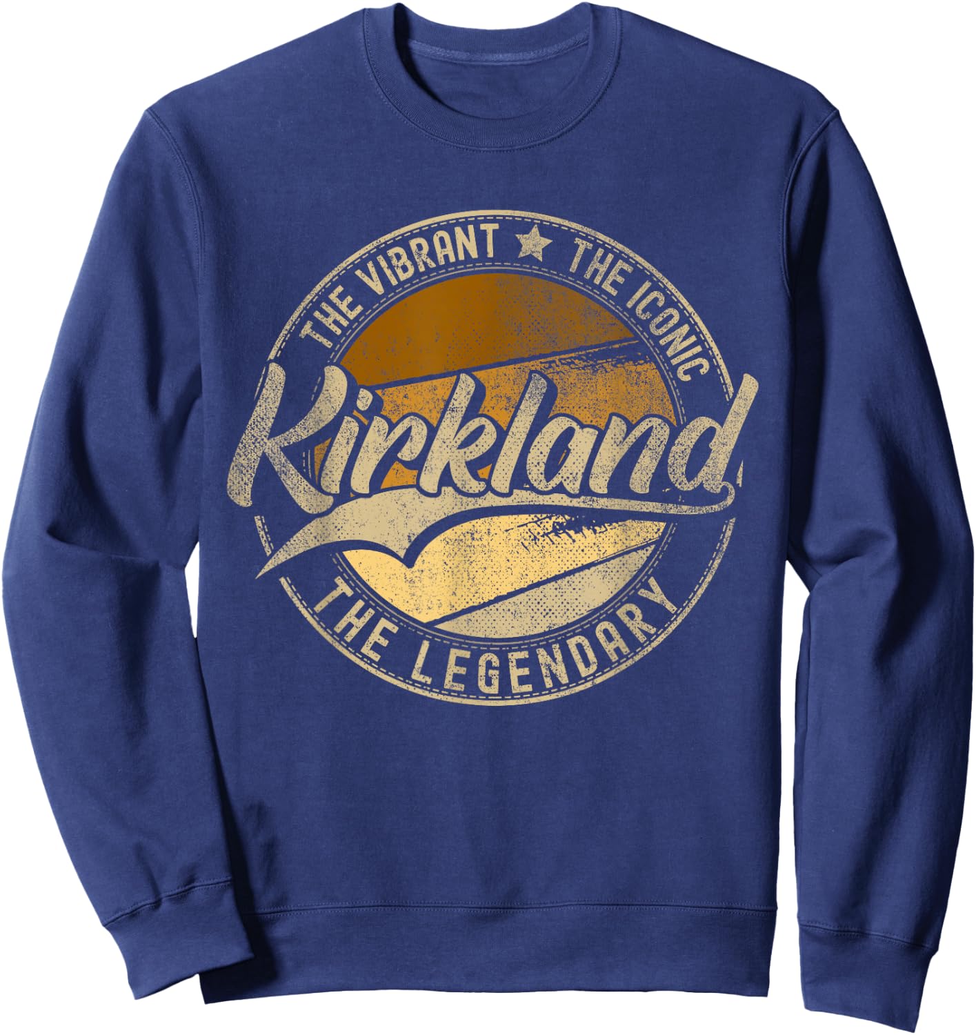 Kirkland WA | Washington | Vintage Distressed Sweatshirt - Sweatshirt | Navy