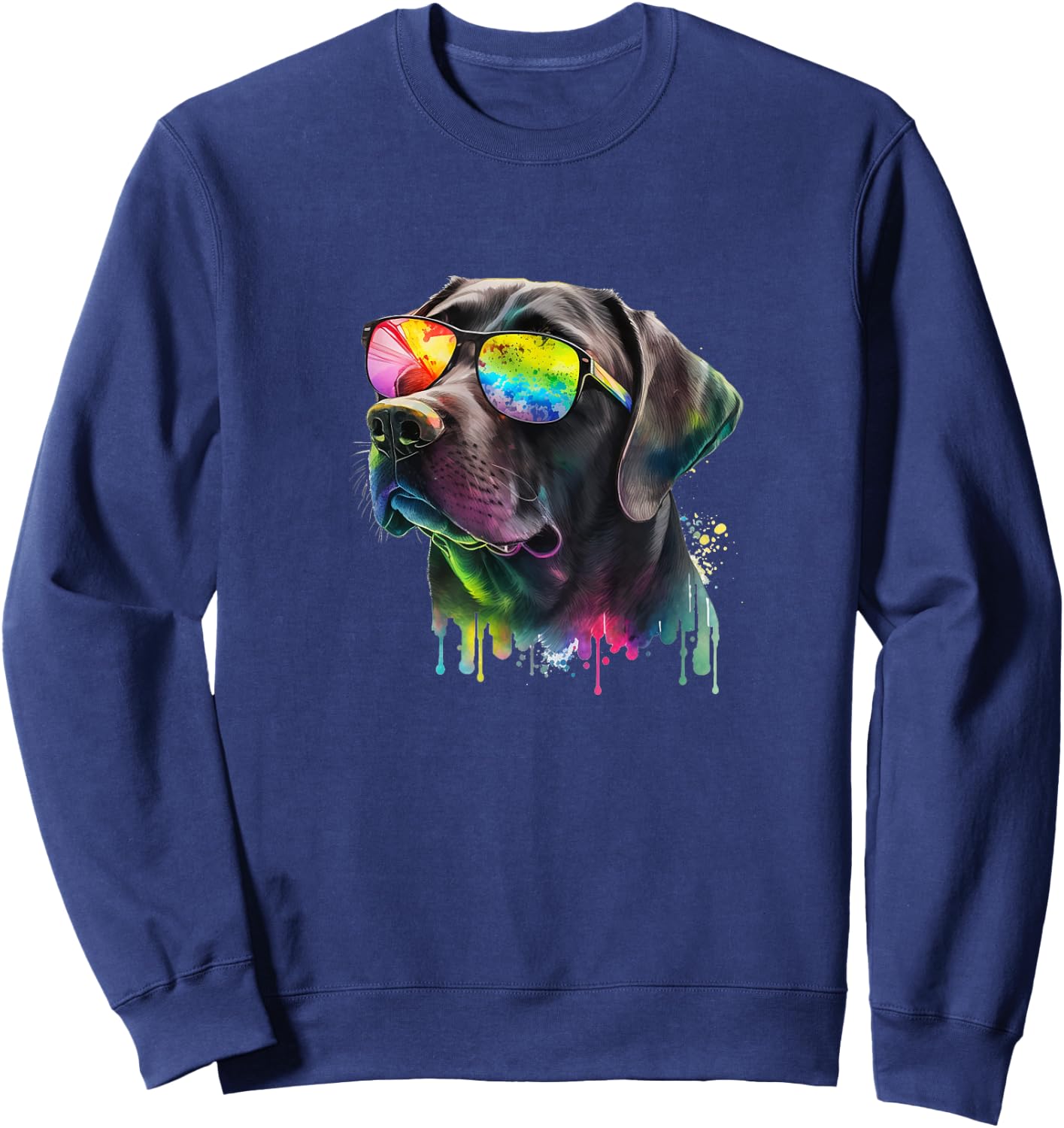 Cute Black Lab Black Labrador Retriever Puppy Dog Mom Animal Men Women Girls Kids Sweatshirt - Sweatshirt | Navy