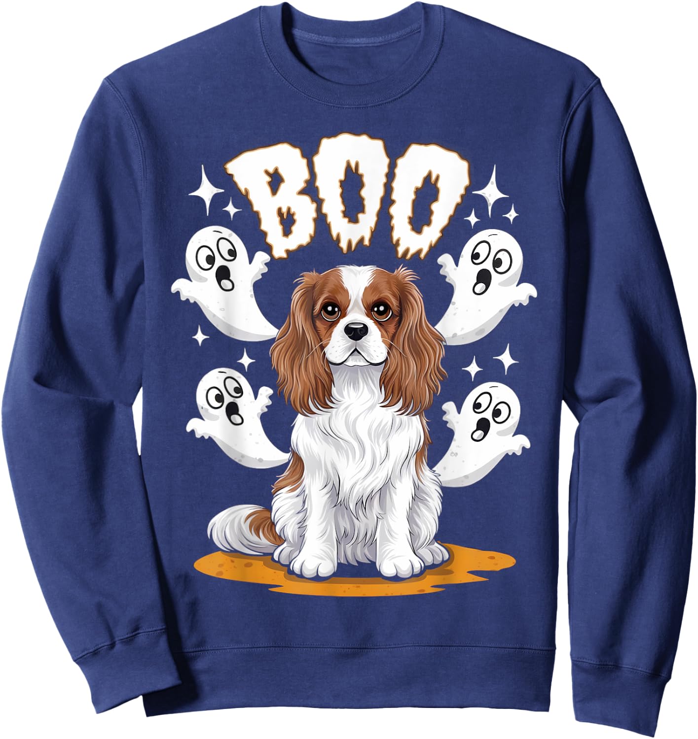 Cavalier King Charles Spaniel Halloween Costume Sweatshirt - Sweatshirt | Navy