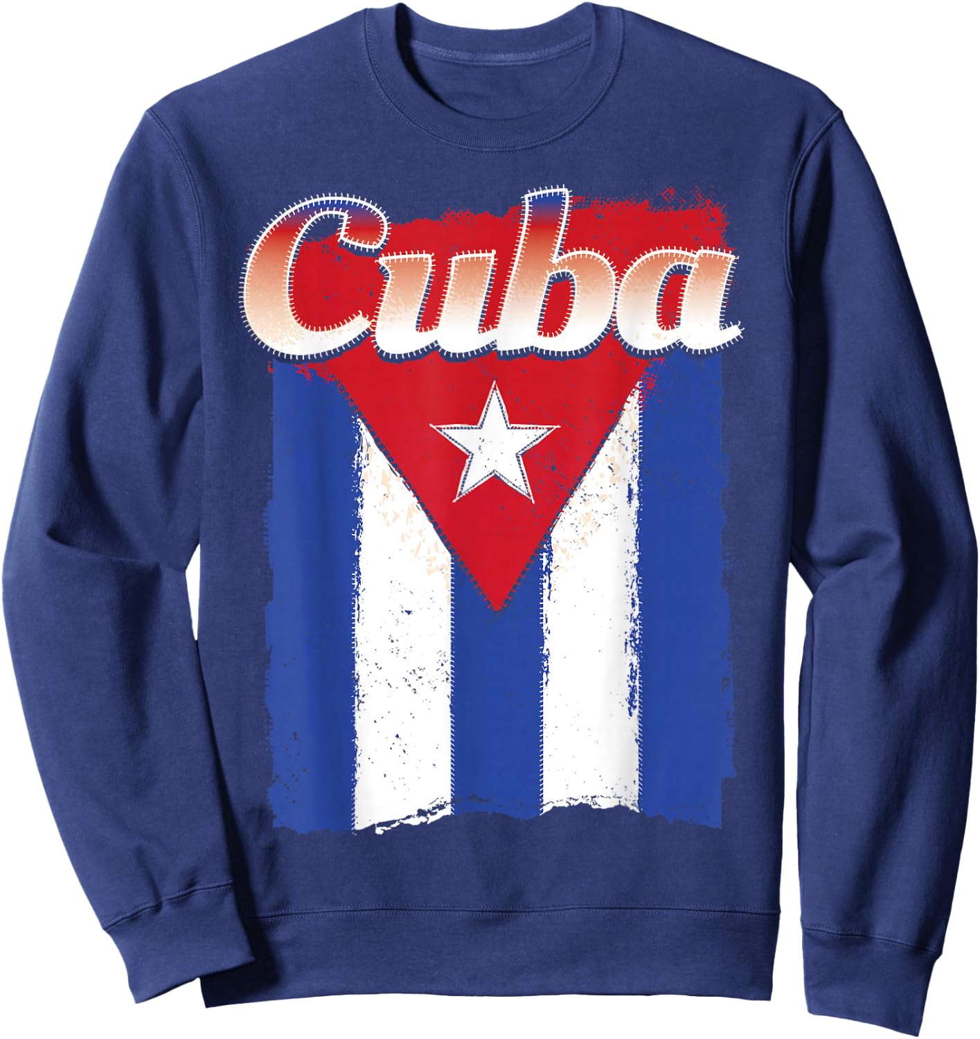 Cuban Flag Shirt Cuba Hispanic Heritage Month Patriotic Sweatshirt - Sweatshirt | Navy