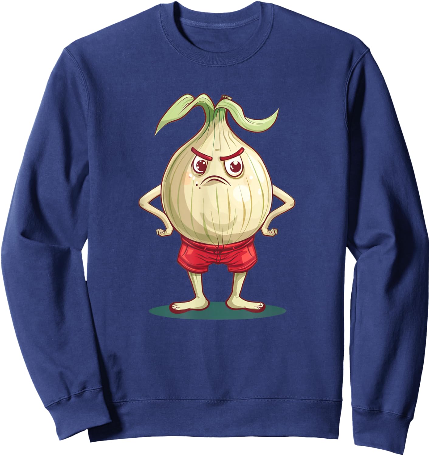 Pretty Onion Shorts Costume for Vegetable Lovers Sweatshirt - Sweatshirt | Navy