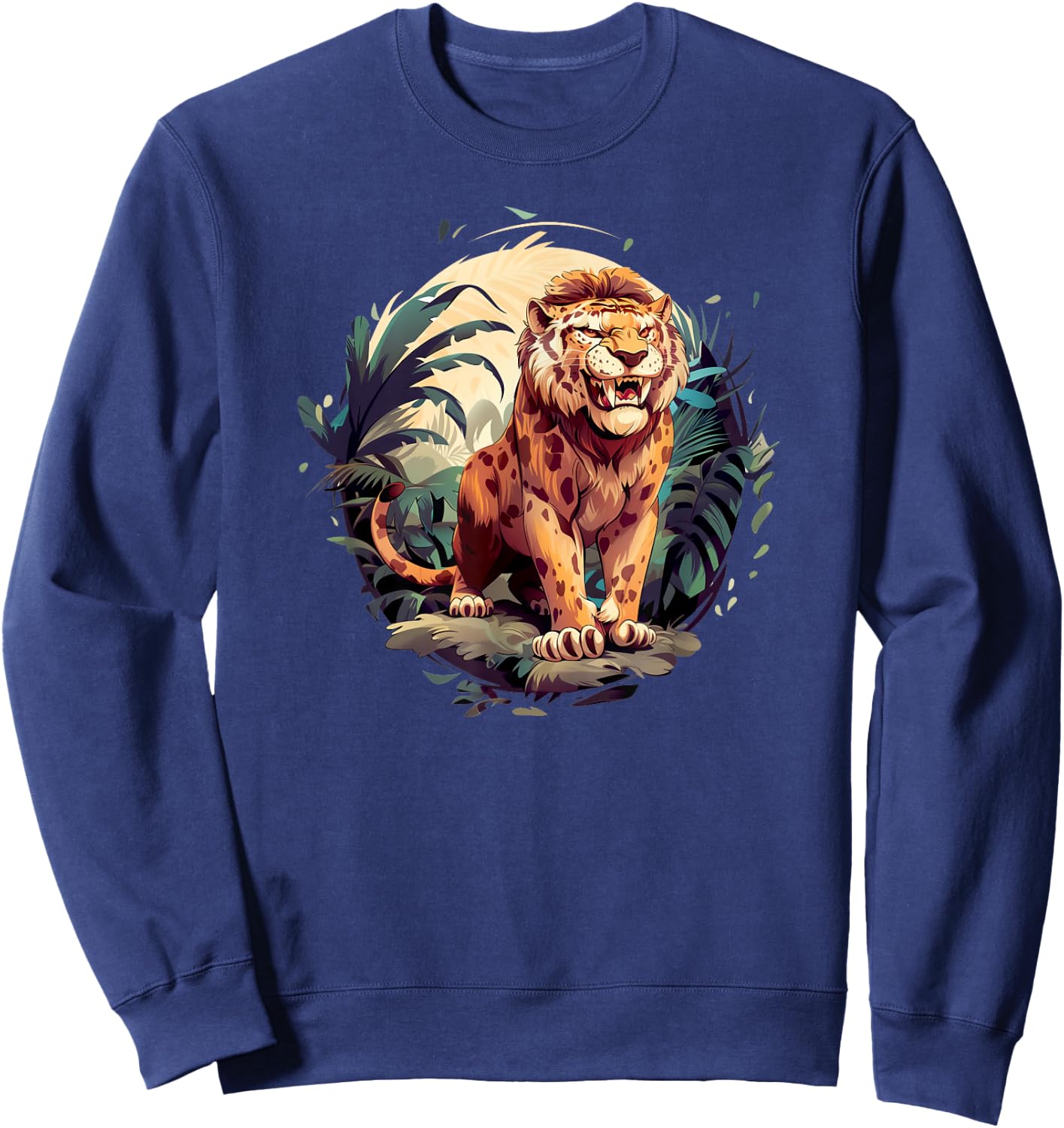 Saber Tooth Tiger - Sabre Tooth Tiger Sweatshirt - Sweatshirt | Navy