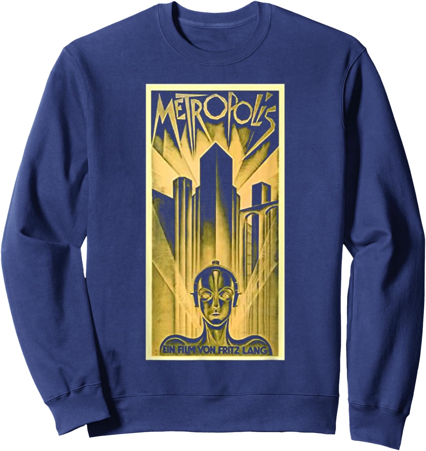 METROPOLIS Silent Movie Classic Science Fiction Poster Sweatshirt - Sweatshirt | Navy