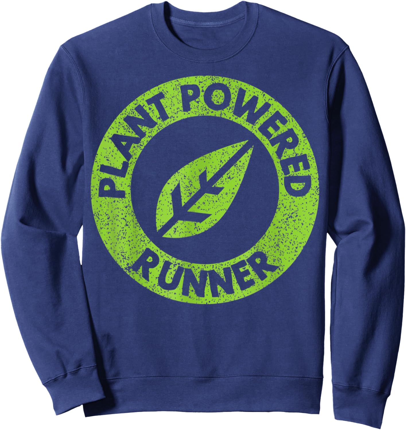 Plant Powered Runner Vegan Trail Ultra Marathon Sweatshirt - Sweatshirt | Navy