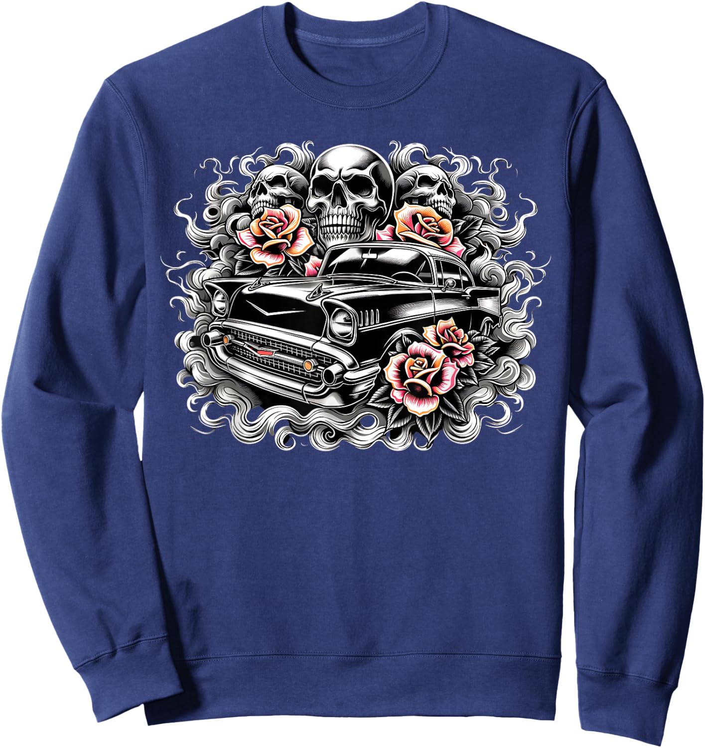 Chicano Mexican Cultura Culture Latino Lowriders Classic Car Sweatshirt - Sweatshirt | Navy
