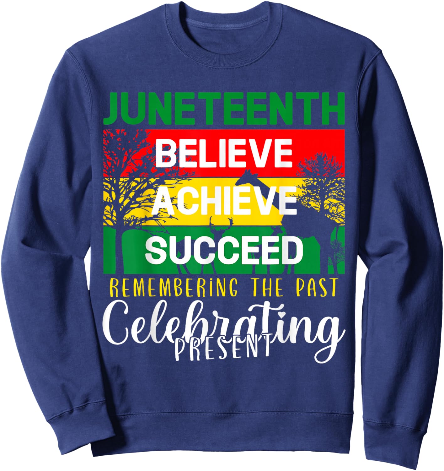 Juneteenth Is My Independence Day Black Pride Melanin Sweatshirt - Sweatshirt | Navy