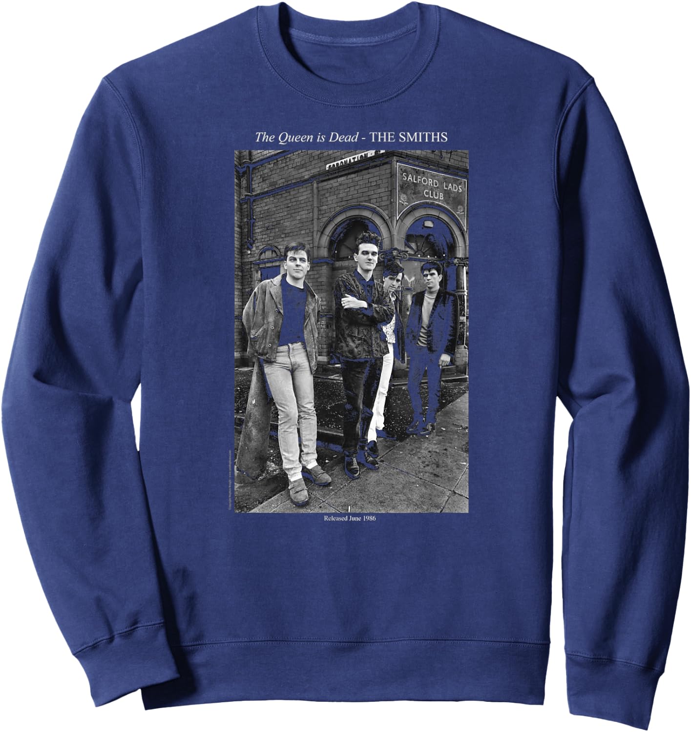 The Smiths Queen is Dead Salford Lads Club by Stephen Wright Sweatshirt - Sweatshirt | Navy