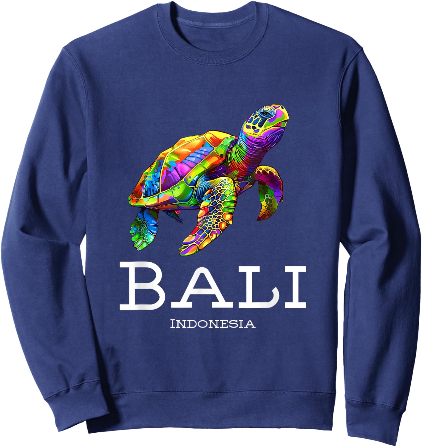 Bali Souvenir Bali Indonesia Souvenir / Bali , Small, Black Sweatshirt - Sweatshirt | Navy