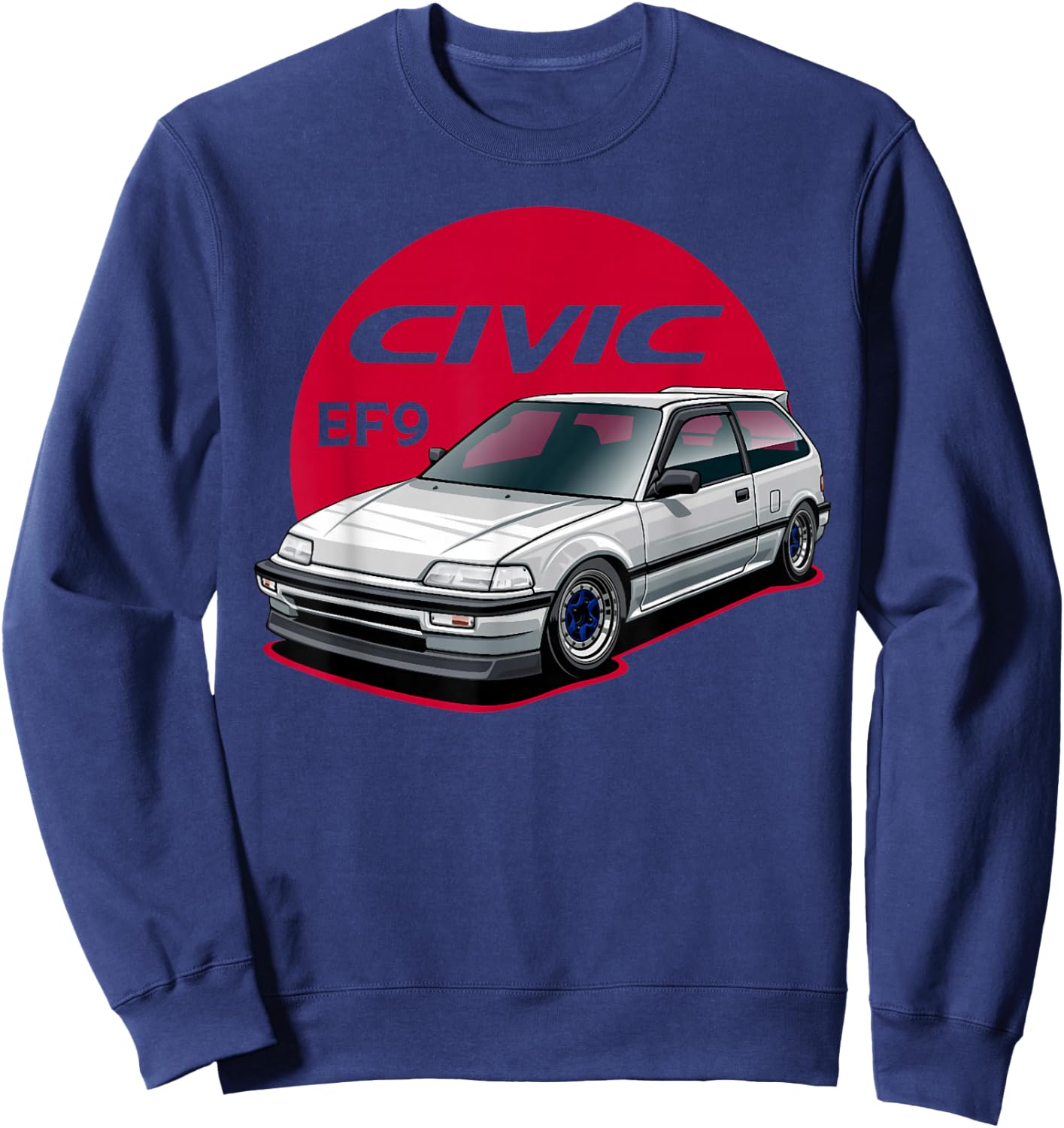 ef civic ef9 Japanese car Sweatshirt - Sweatshirt | Navy