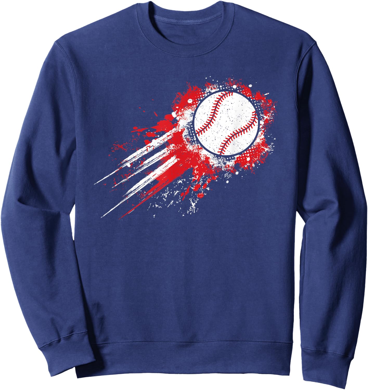 Baseball Player Vintage Baseball Lover Men Boys Kids Sweatshirt - Sweatshirt | Navy