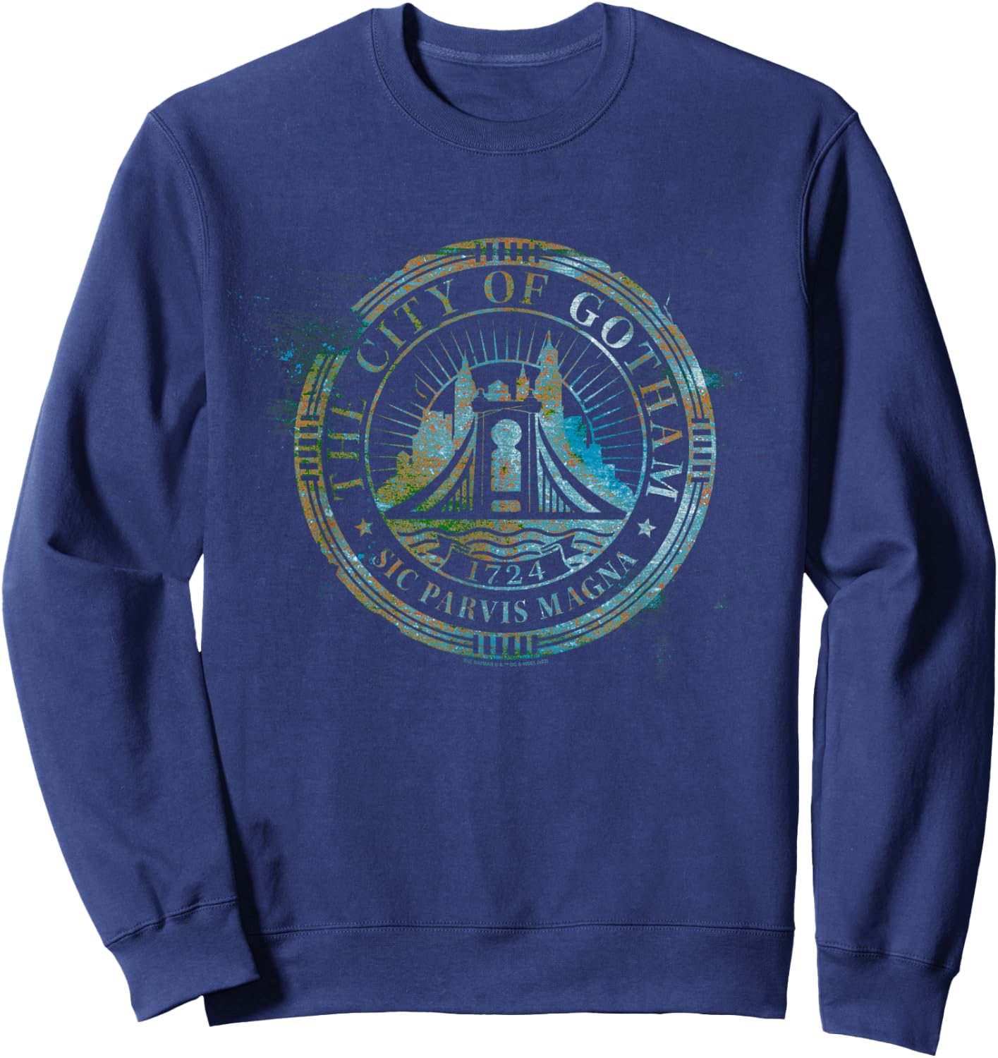 The Batman City of Gotham Sweatshirt - Sweatshirt | Navy