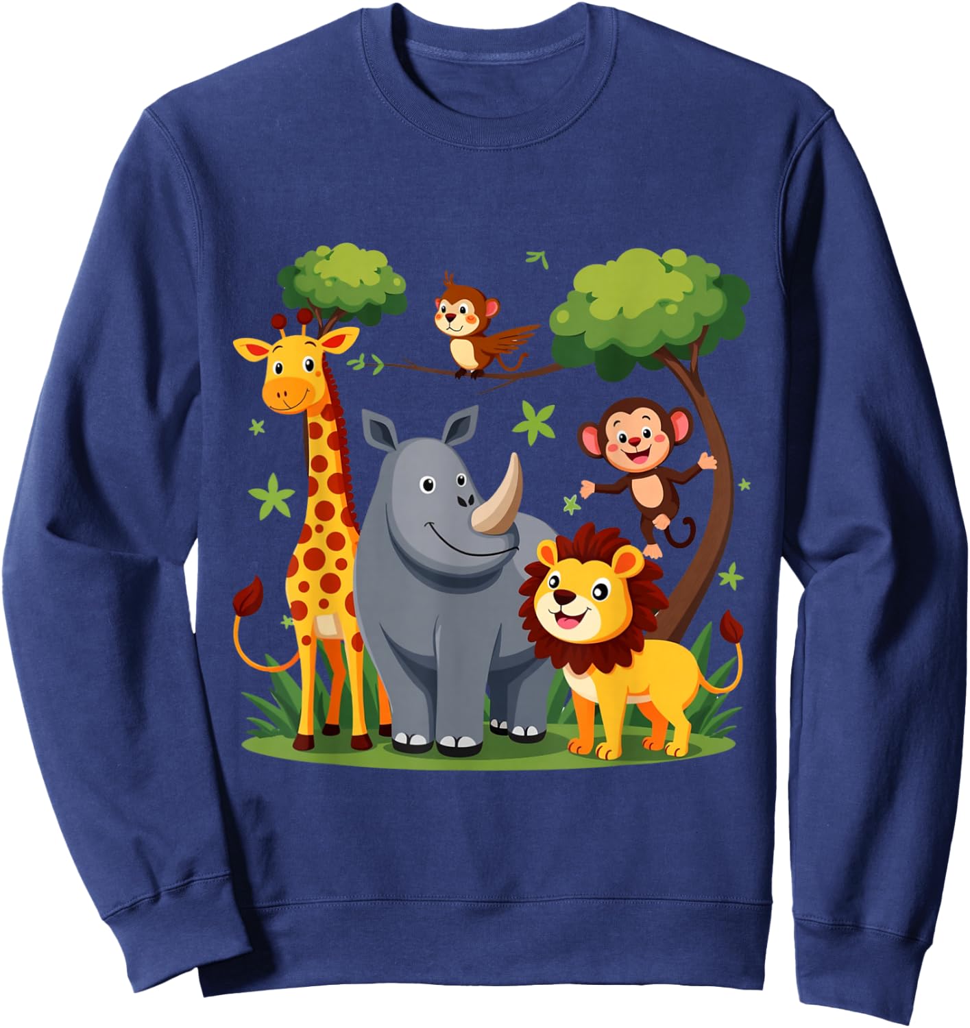 Forest Animals Jungle Animal Idea for Kids & Animal Themed Sweatshirt - Sweatshirt | Navy