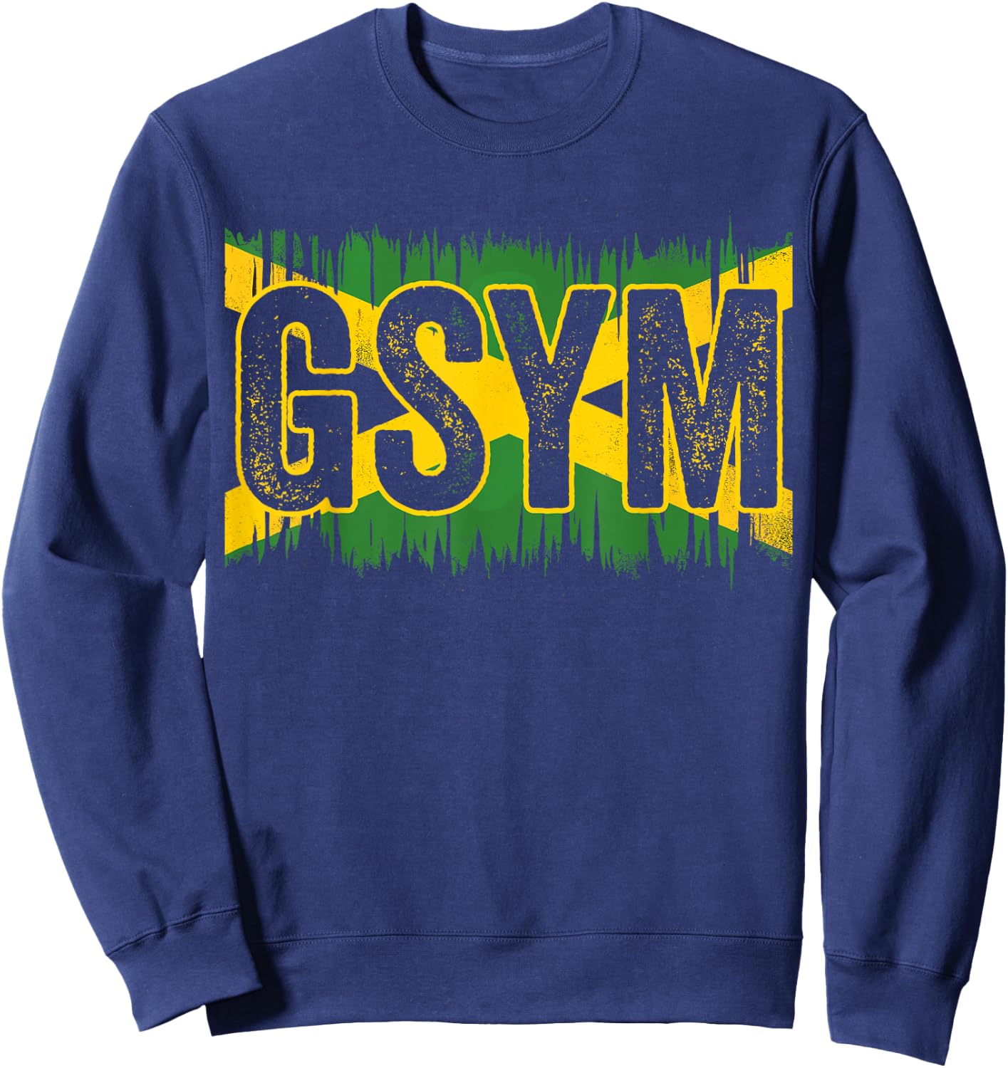 GSYM Go Suck Your, Jamaican Flag Local Patois Slang Men's Sweatshirt - Sweatshirt | Navy