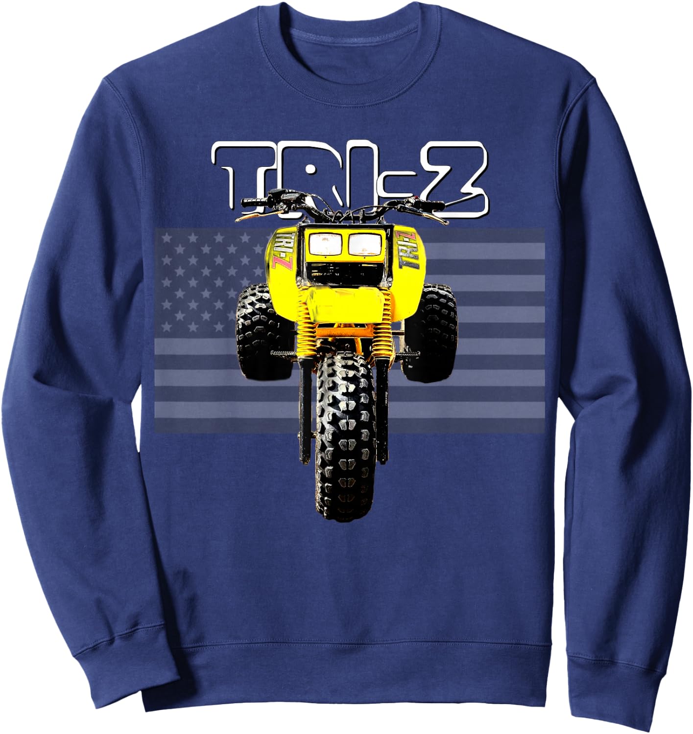 Tri Z Vintage Three Wheeler 3 Wheeler ATC ATV Sweatshirt - Sweatshirt | Navy