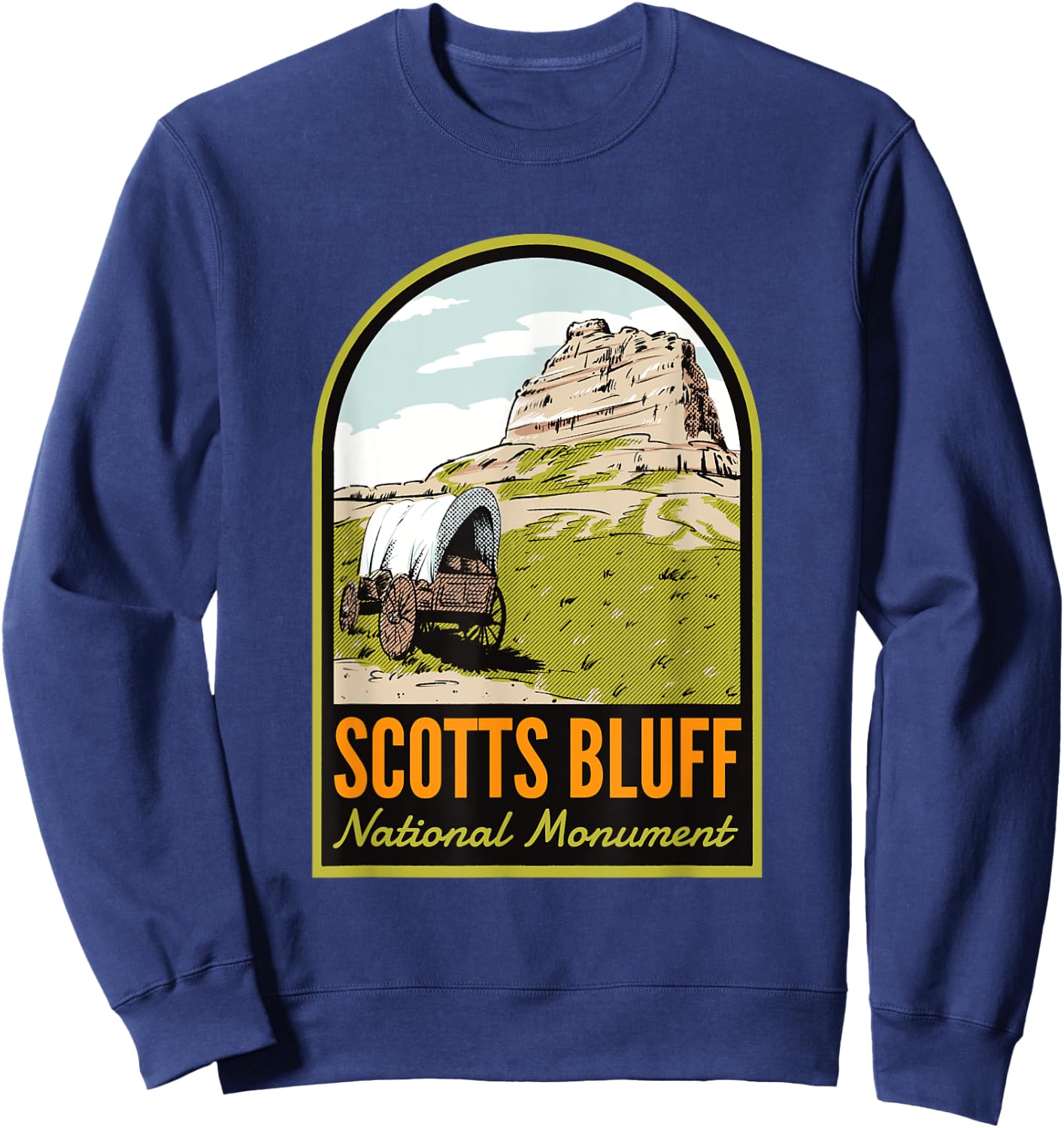 Scotts Bluff National Monument Nebraska Sweatshirt - Sweatshirt | Navy