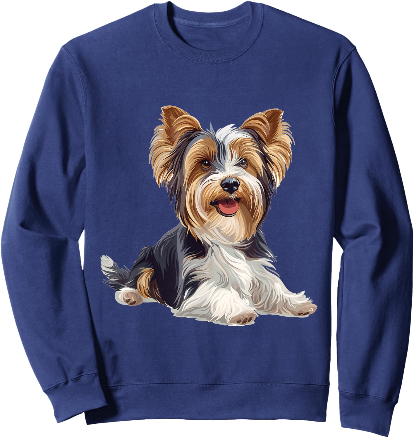 Biewer Terrier Dog Breed Graphic Men Women Kids Sweatshirt - Sweatshirt | Navy