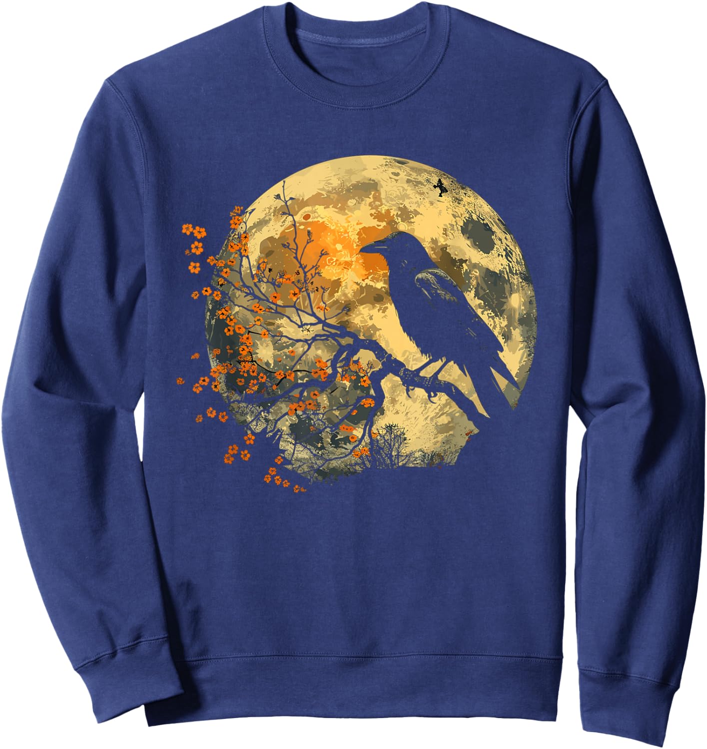 Raven Moon Crow Nature Sweatshirt - Sweatshirt | Navy
