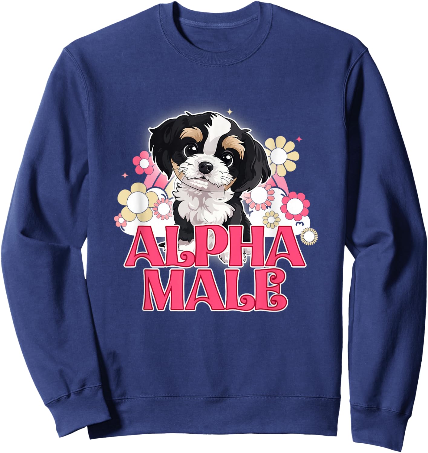Alpha Male Dog Puppy Funny Women Sweatshirt - Sweatshirt | Navy