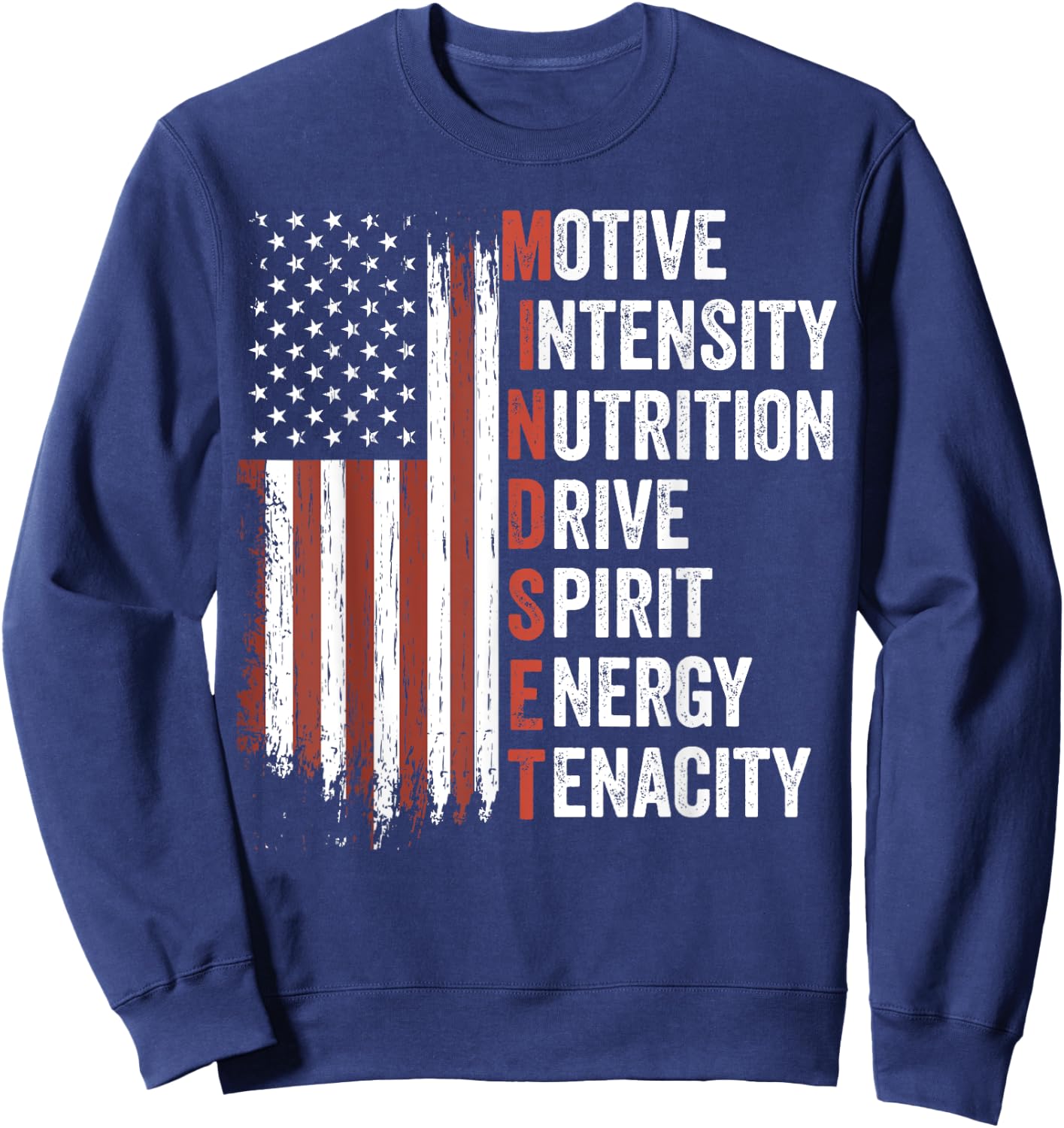 Mindset Motivational Inspirational Quote Gym Workout Fitness Sweatshirt - Sweatshirt | Navy