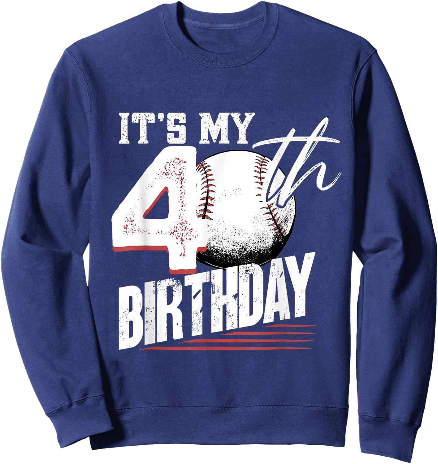 40 Years Old Vintage Baseball 40th Birthday Sweatshirt - Sweatshirt | Navy
