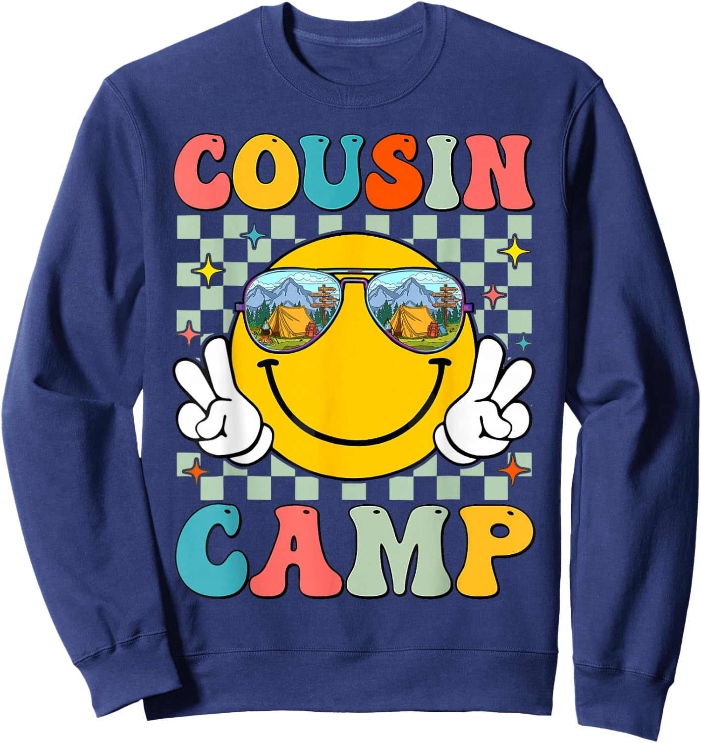 Cousin Camp Summer Travel Family Camping Vacation Sweatshirt - Sweatshirt | Navy