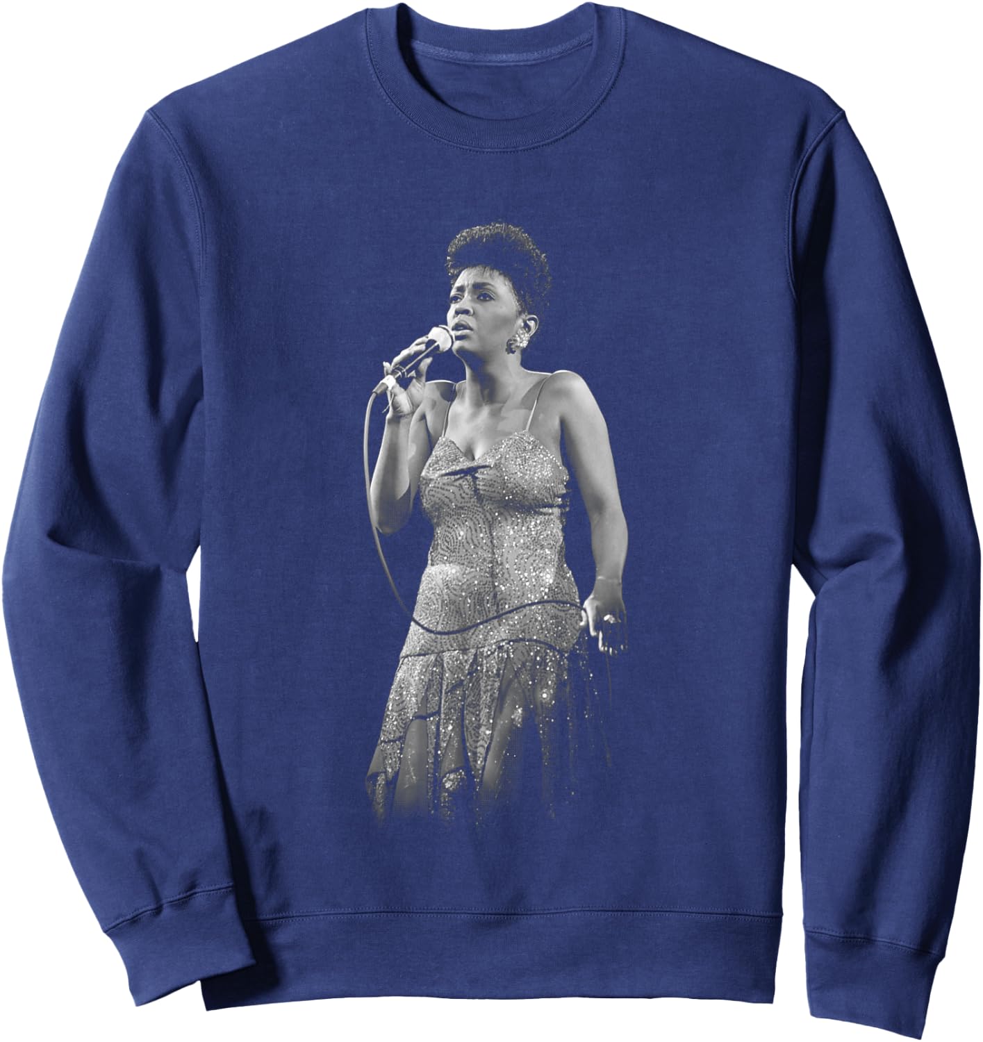 Anita Baker Live B&W By Stephen Wright Sweatshirt - Sweatshirt | Navy