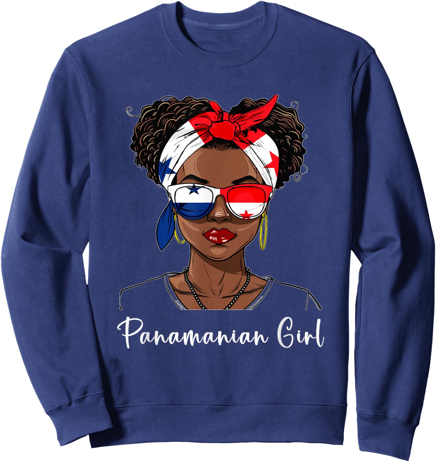 Panama Flag Outfit for Woman Girl Souvenirs Panamanian Sweatshirt - Sweatshirt | Navy