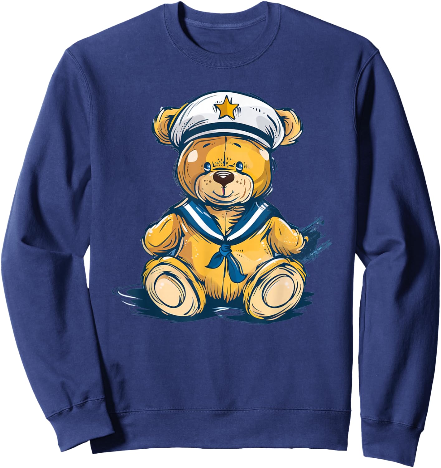 Funny Sailor Teddy Bear Costume for Boys and Girls Sweatshirt - Sweatshirt | Navy
