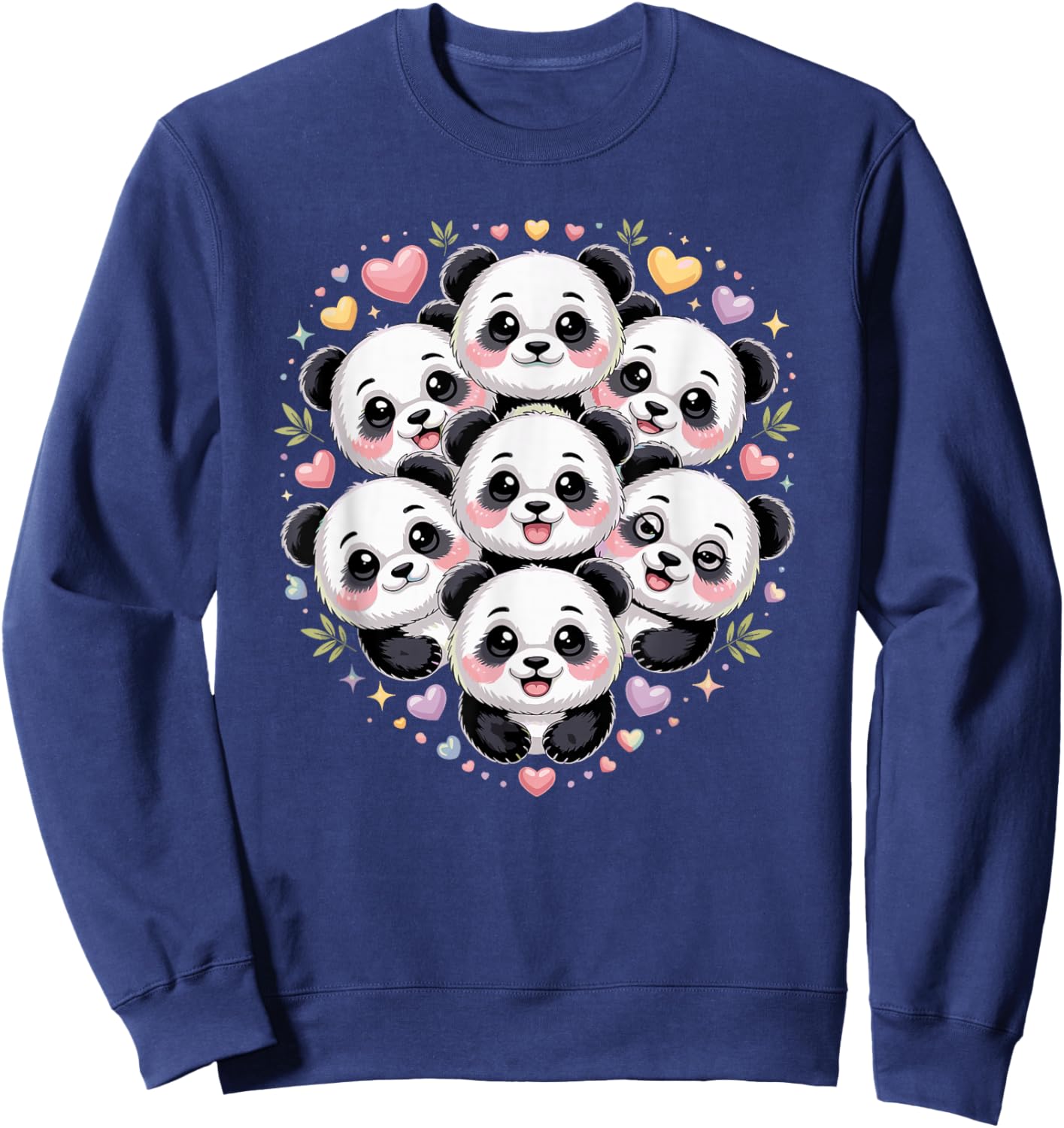 Kawaii Panda Bear Pandas Sweatshirt - Sweatshirt | Navy