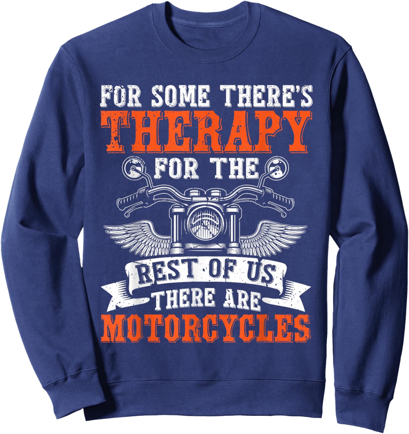 Funny Biker Art Motorcycle Motorbike Rider Sweatshirt - Sweatshirt | Navy