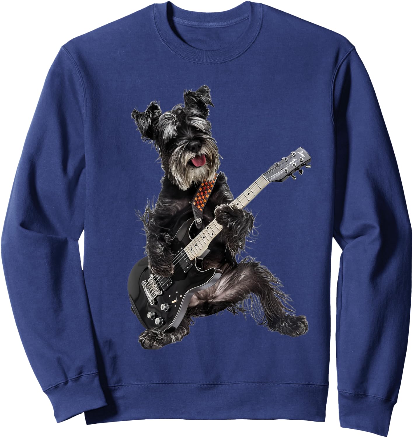 Miniature Schnauzer Guitar Sweatshirt - Sweatshirt | Navy