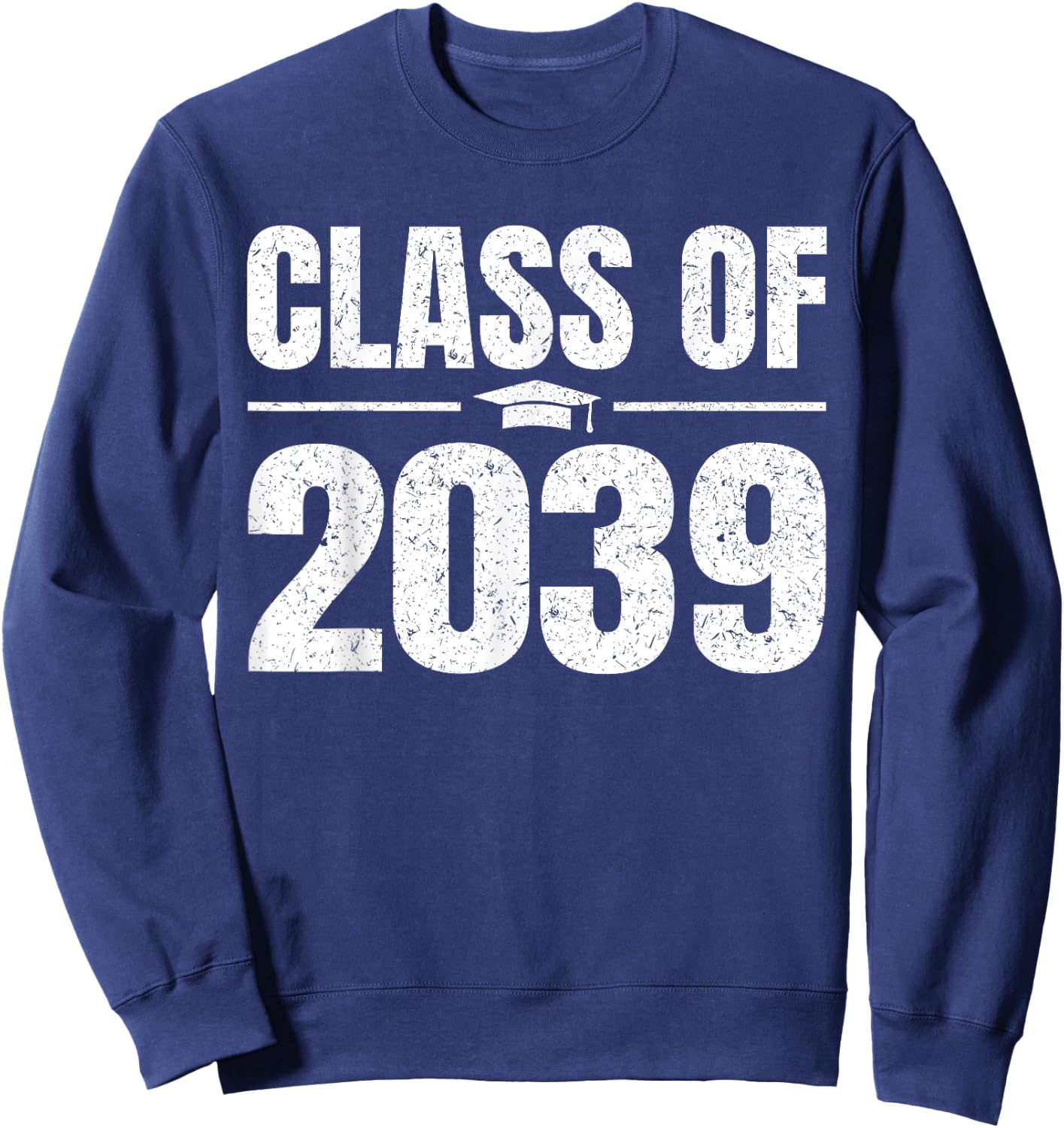 Kindergarten Class of 2039 Grow With Me Kinder Graduation Sweatshirt - Sweatshirt | Navy