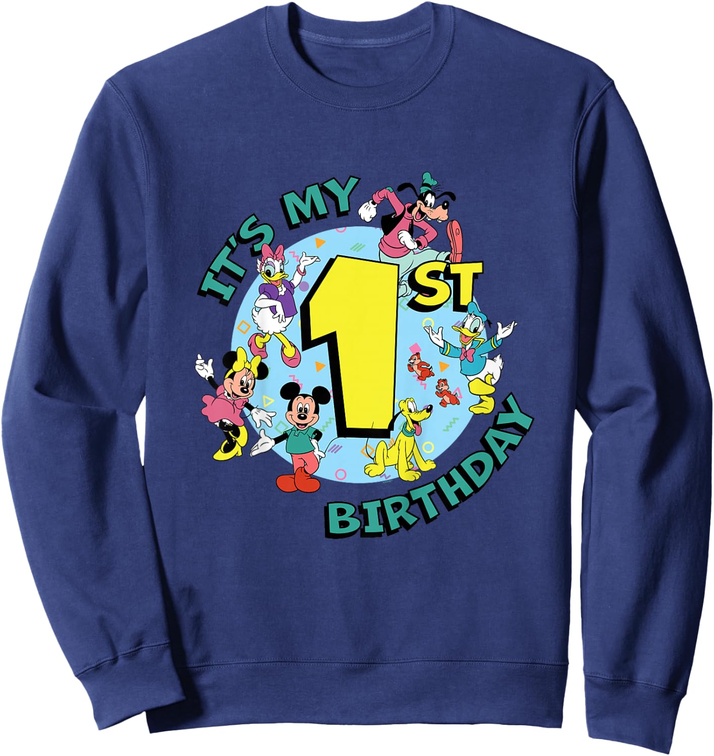 Disney Mickey and Friends It’s My First 1st Birthday Sweatshirt - Sweatshirt | Navy