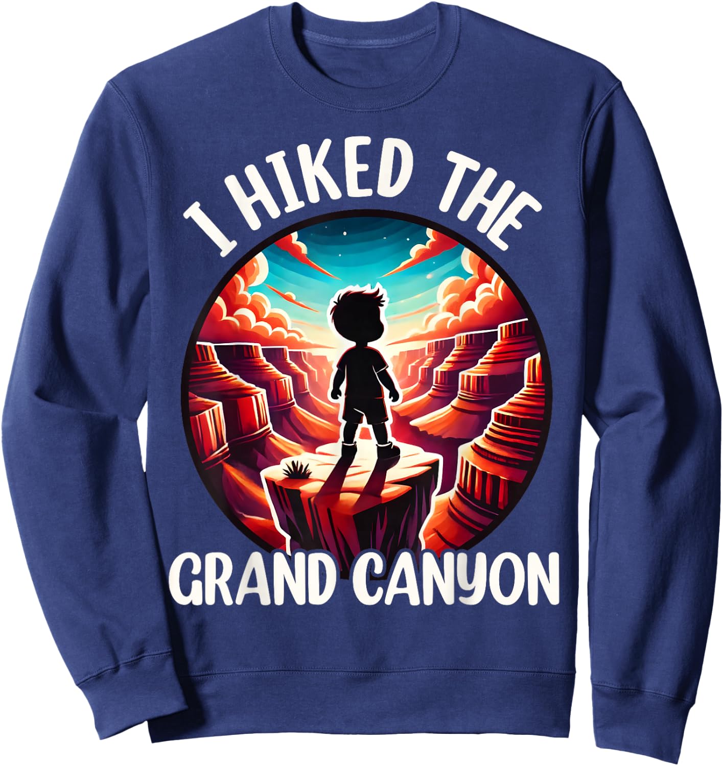 Grand Canyon Hiking, Arizona Grand Canyon Hiker Kids Toddler Sweatshirt - Sweatshirt | Navy