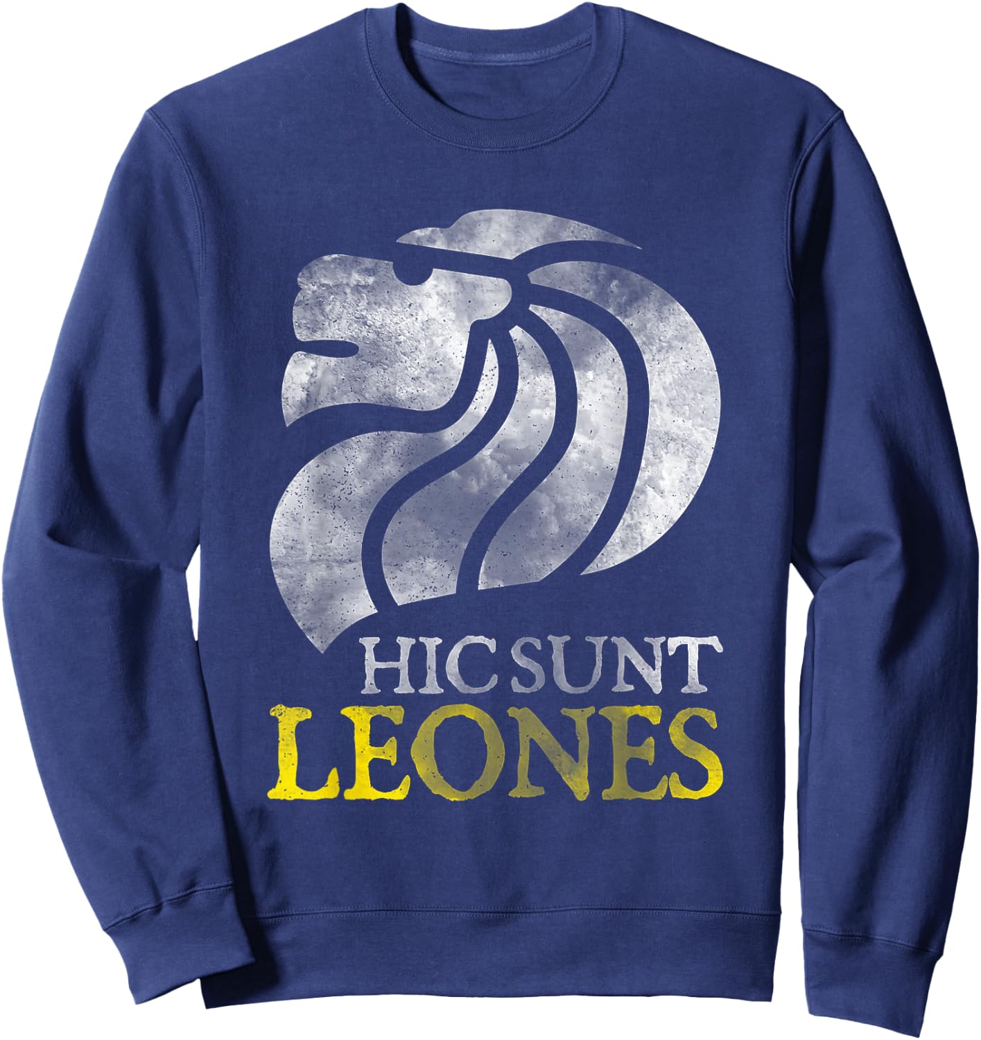 Hic Sunt Leones There be Lions Here Shirt Sweatshirt - Sweatshirt | Navy