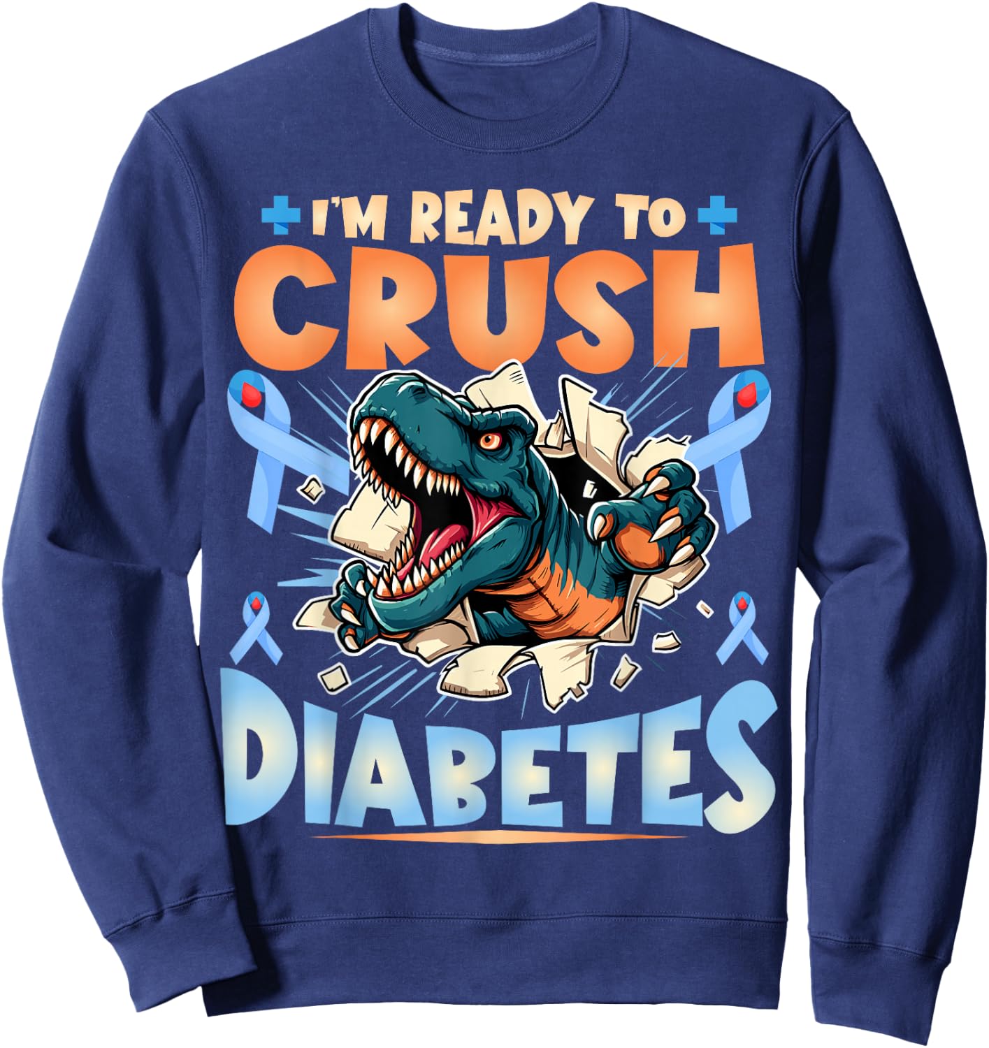 T1d Diabetic Kids Toddler Diabetes Awareness Insulin Sweatshirt - Sweatshirt | Navy