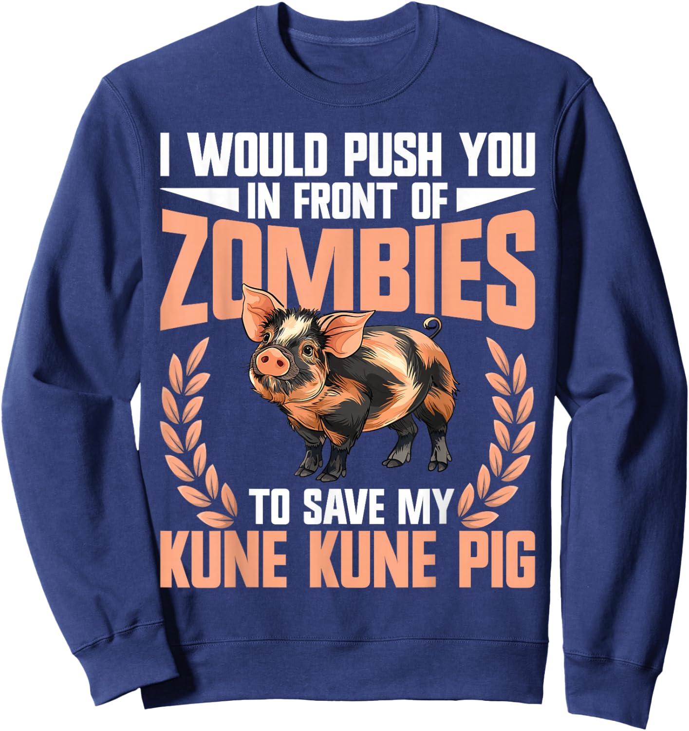 Kunekune Pig Dad Supplies Pig Breeder Kune Kune Girl Sweatshirt - Sweatshirt | Navy