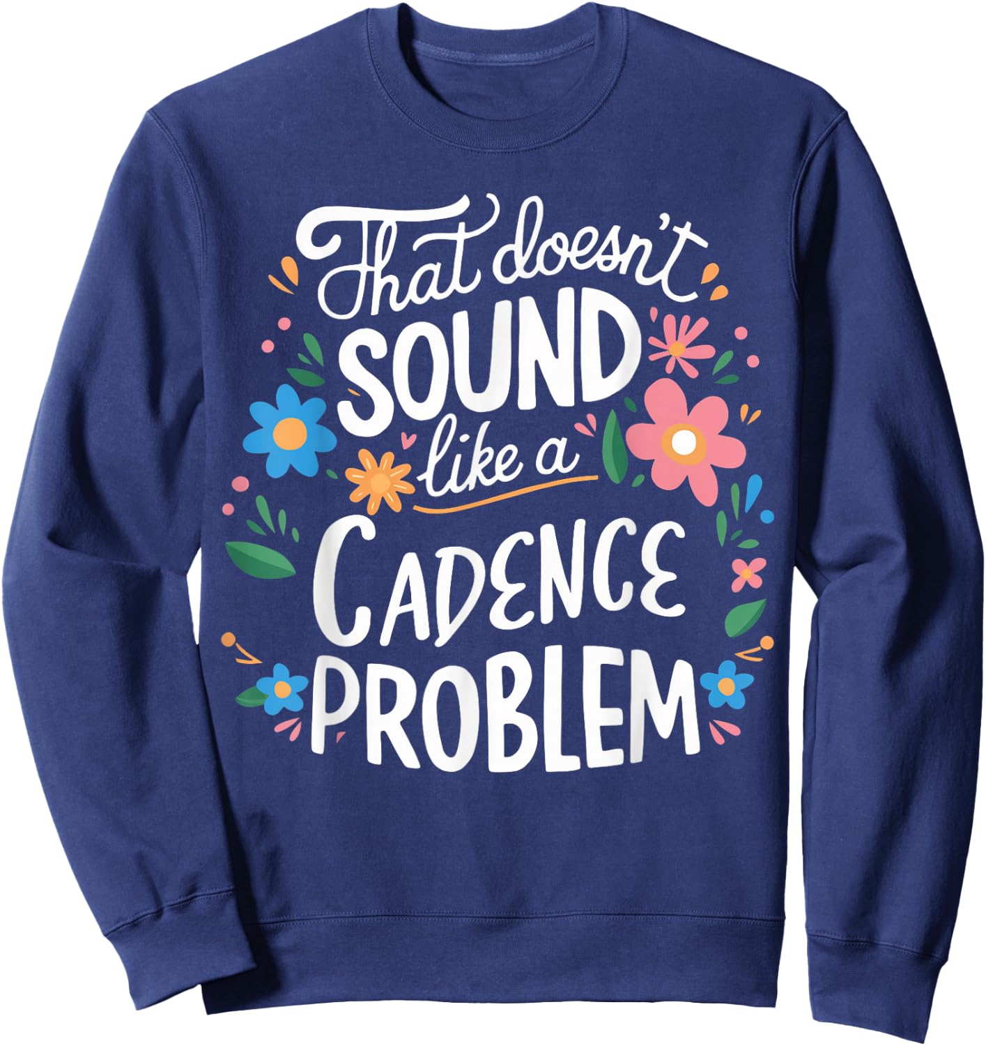 Cadence Personalized Cute Flower Girls Cadence Name Sweatshirt - Sweatshirt | Navy
