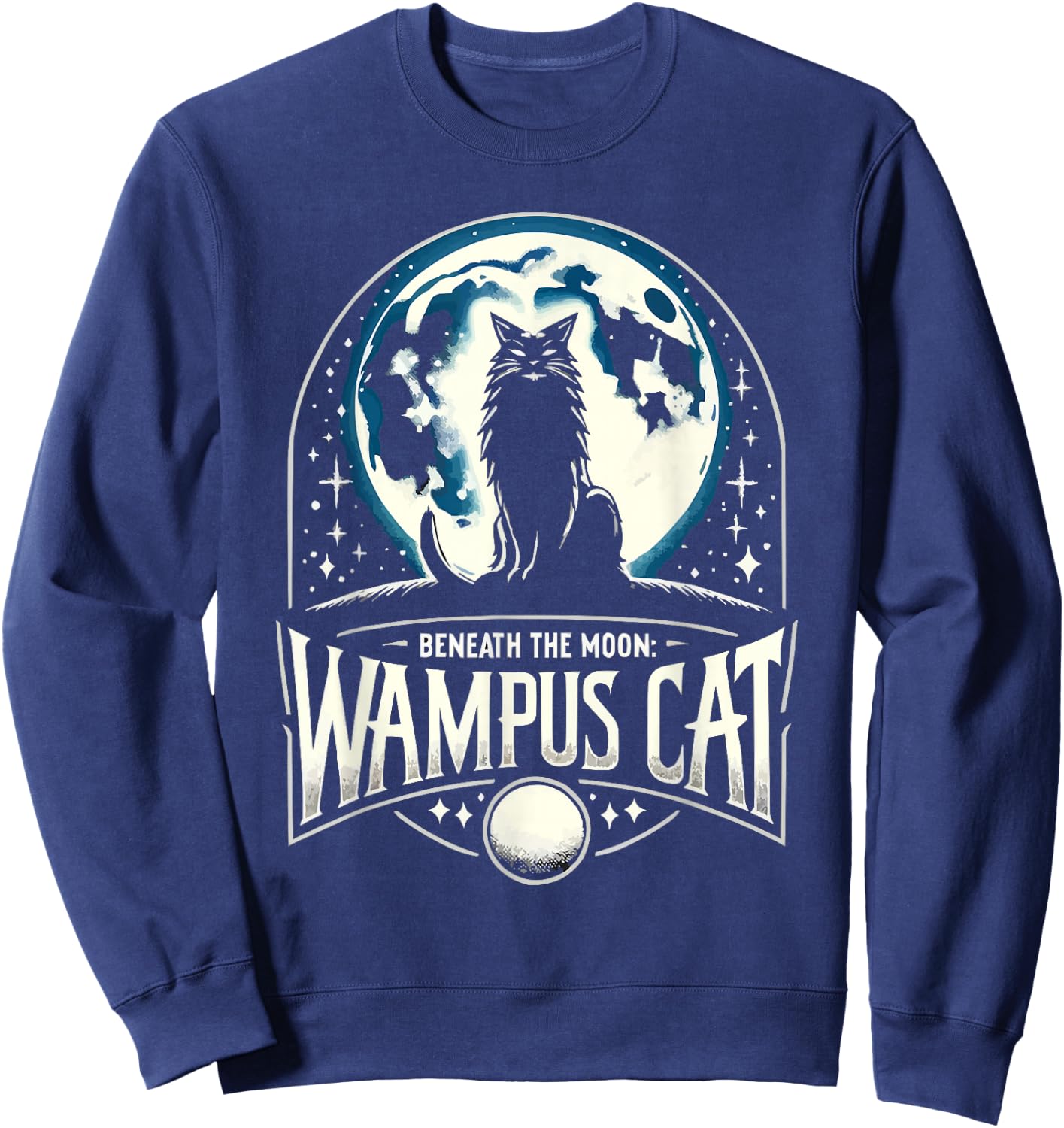 Wampus Cat American Folklore Cryptozoology Cryptid Sweatshirt - Sweatshirt | Navy