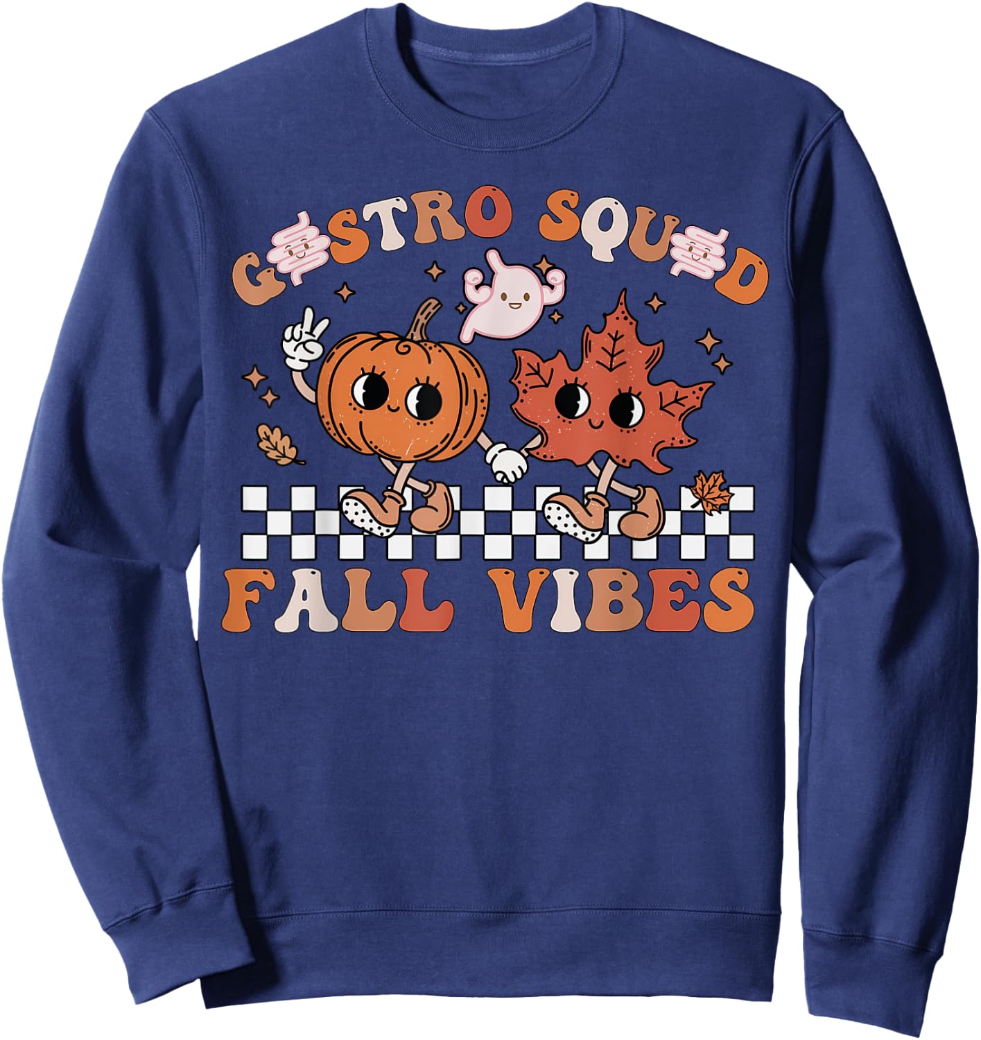 Gastro Squad Halloween Fall Vibes Gastro Crew Endoscopy Sweatshirt - Sweatshirt | Navy