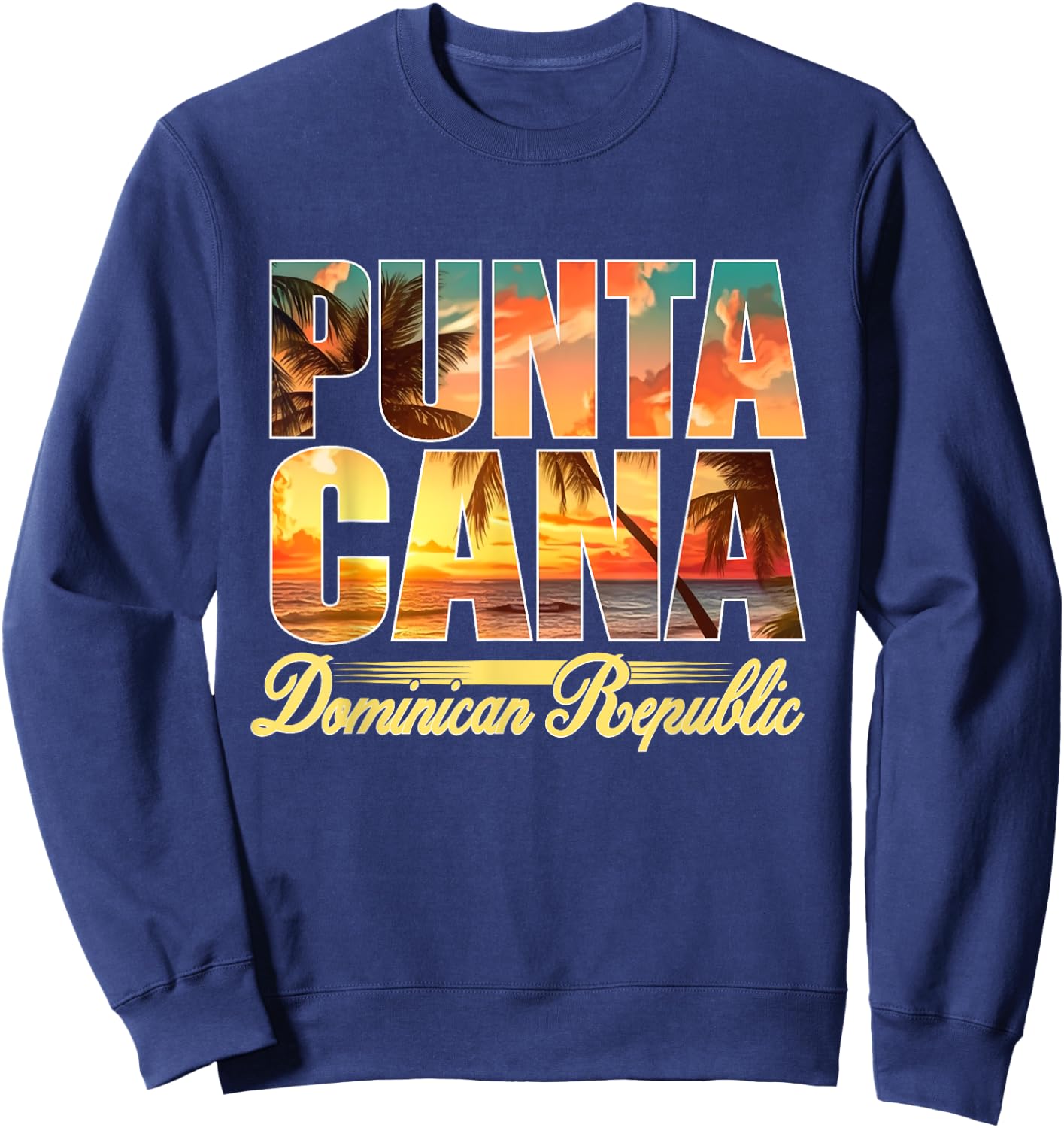 Punta Cana Sunset Beach Shirt Dominican Republic Vacation Women Girls Kids Sweatshirt - Sweatshirt | Navy