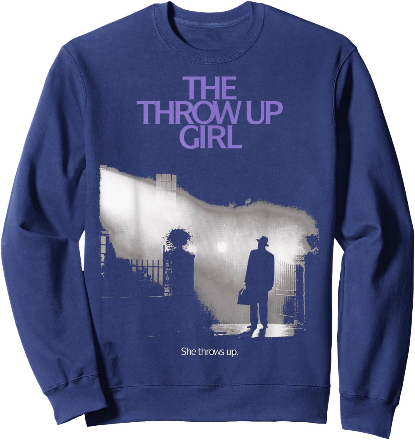 The Throw Up Girl Sweatshirt - Sweatshirt | Navy